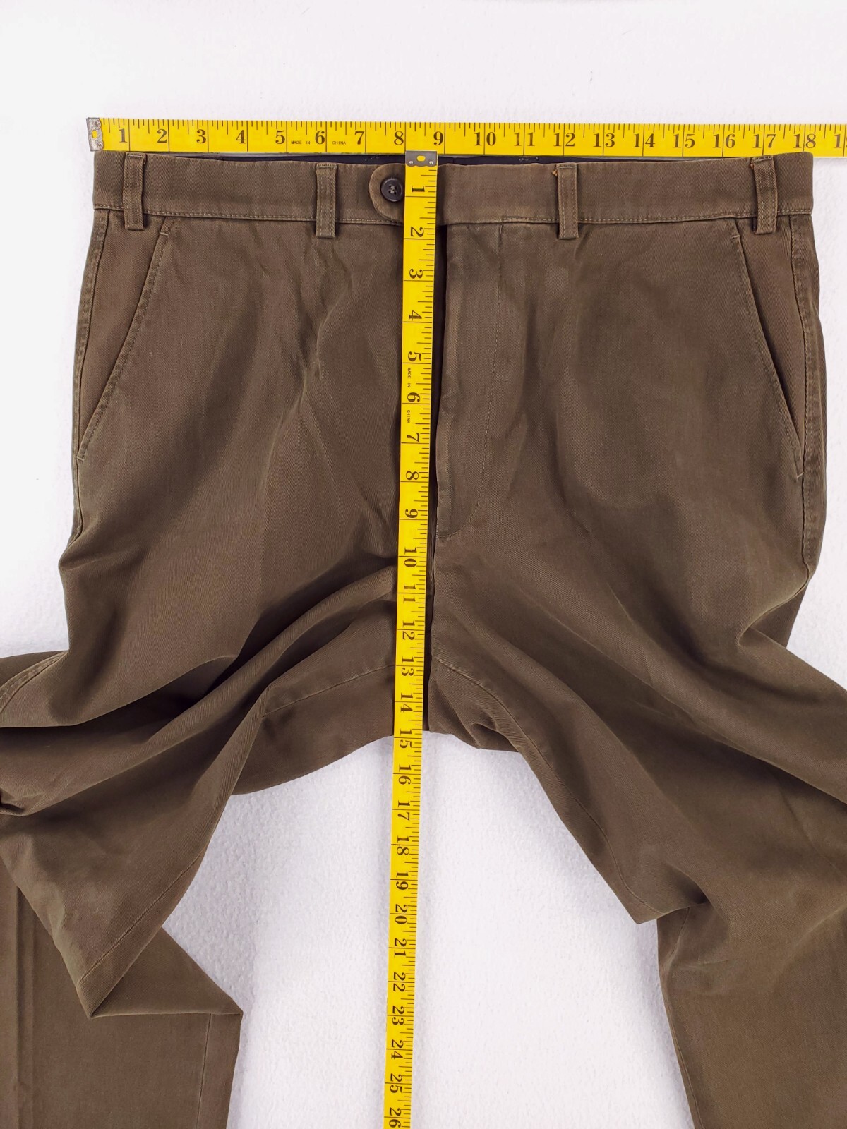 Hiltl Pants Mens 36×32 Green ZE500 Classic Straight Flat Front Khakis Chino