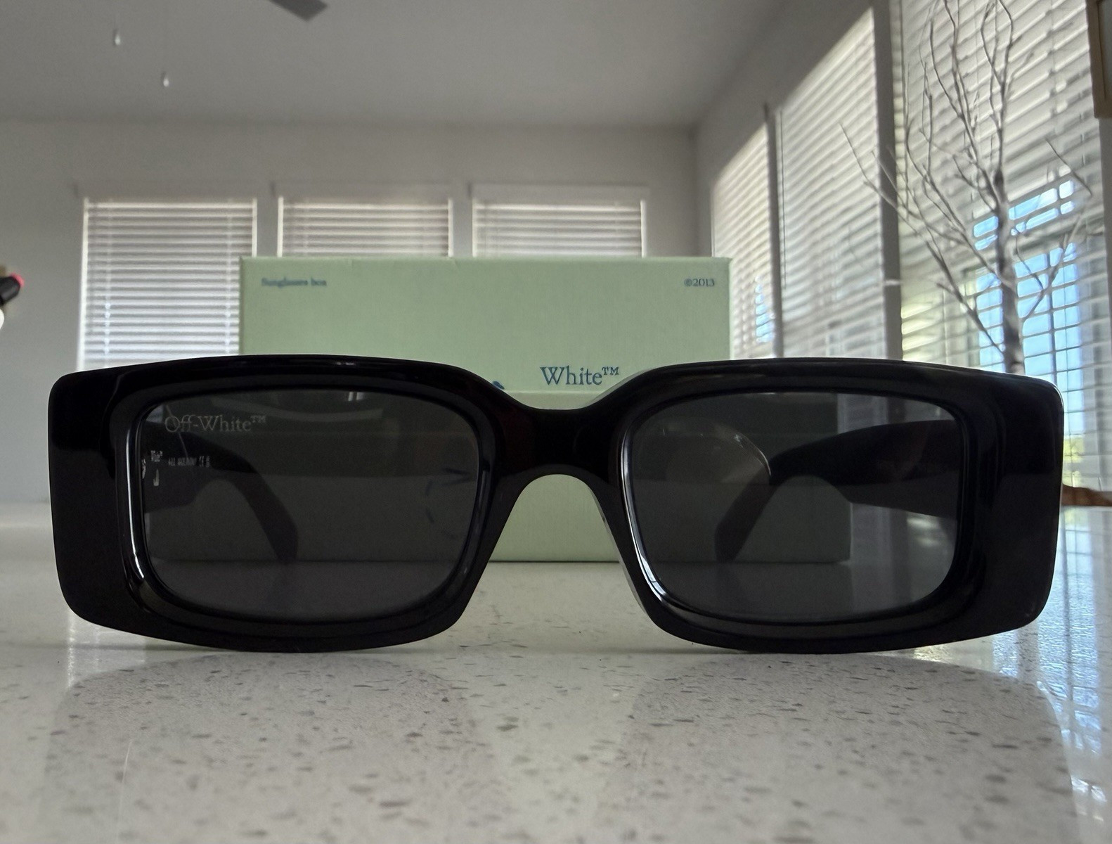 2 Off-White Arthur Rectangular Sunglasses (100% AUTHENTIC) 1 Black & 1 Brown