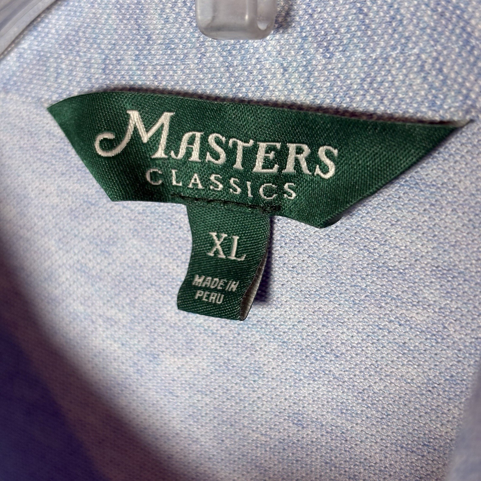 Masters Classics Polo Golf Shirt Men’s XL Blue Heather Augusta National PGA Tour