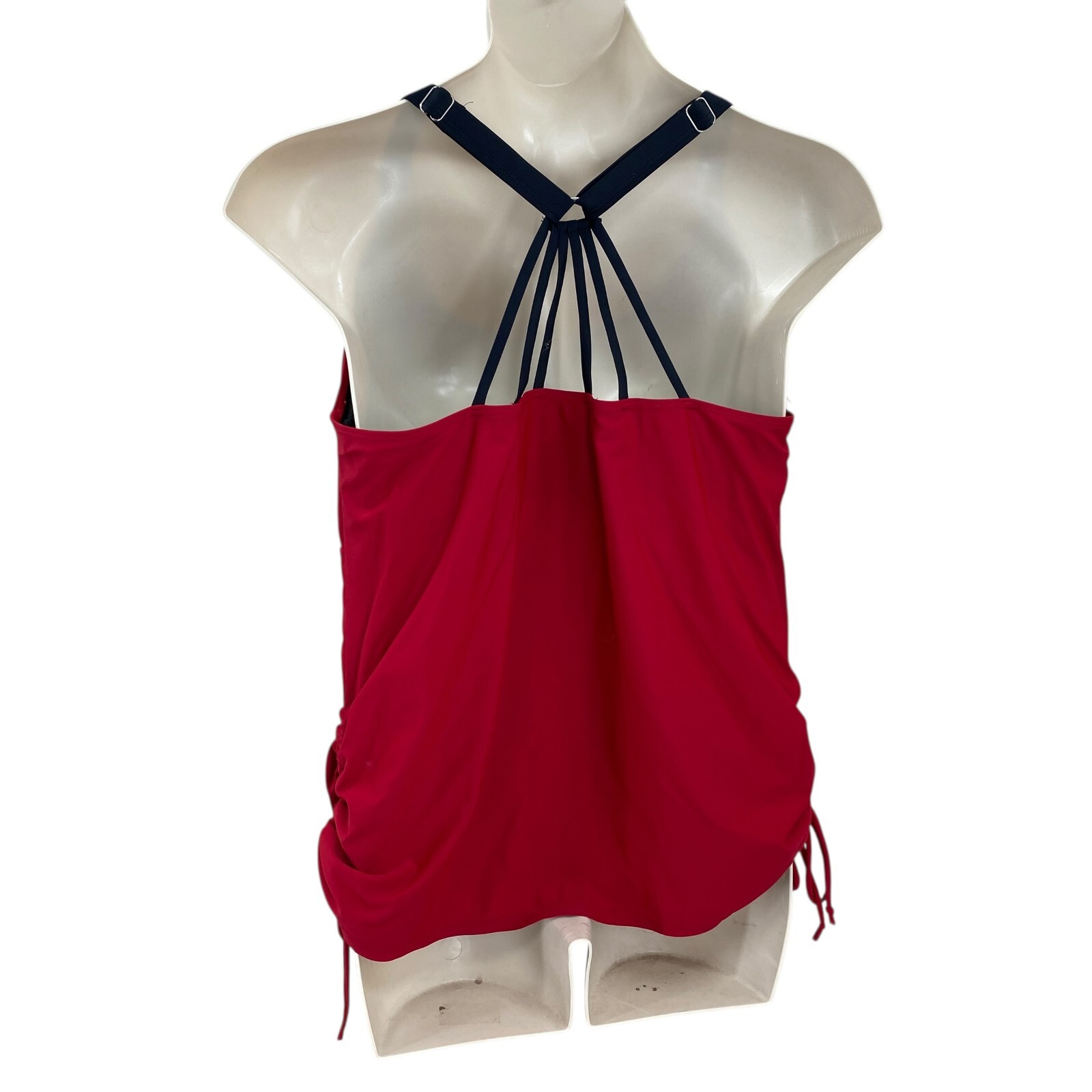 Womens Swimsuit 2 pc Red Black Size 22W Adjustable Built in Bra Razorback