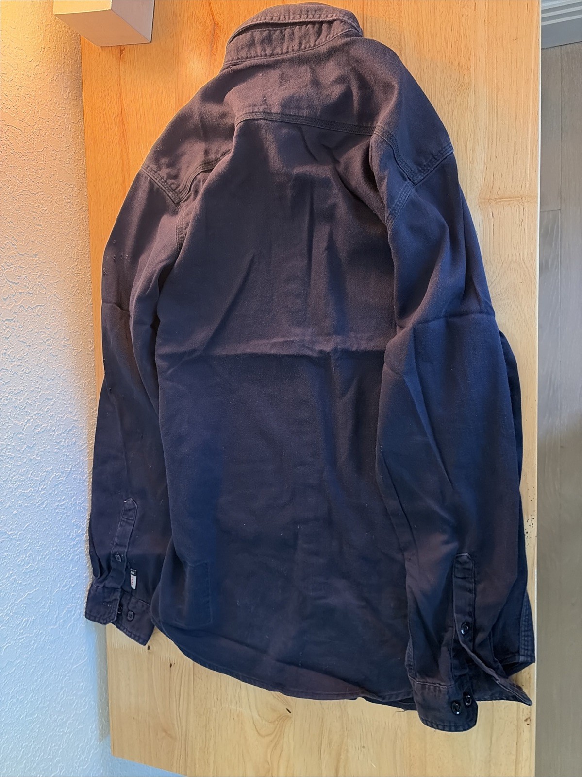 Carhartt FR Men’s Blue Long Sleeve Button-Up Work Shirt Size M Tall