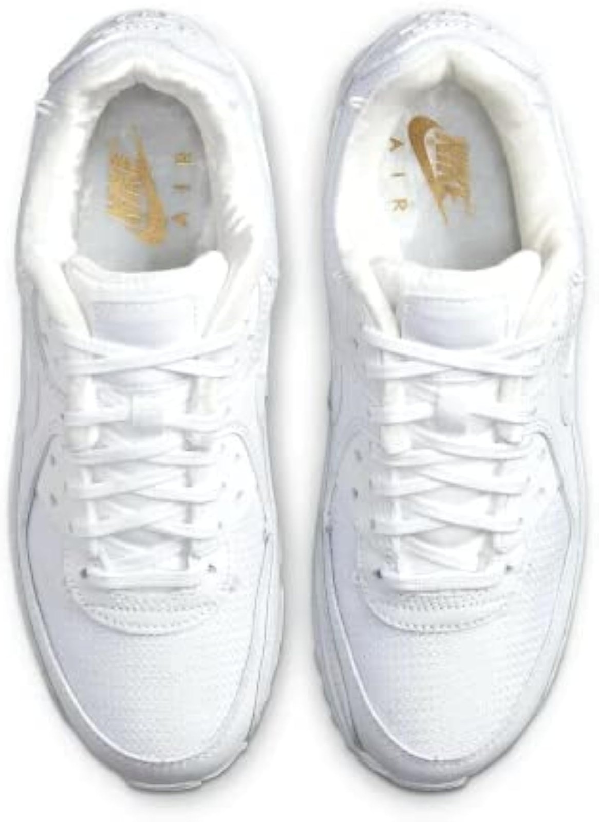 Nike Women’s Air Max 90 PRM White/White-Metallic Gold (DH0569 100) – 7 – White W