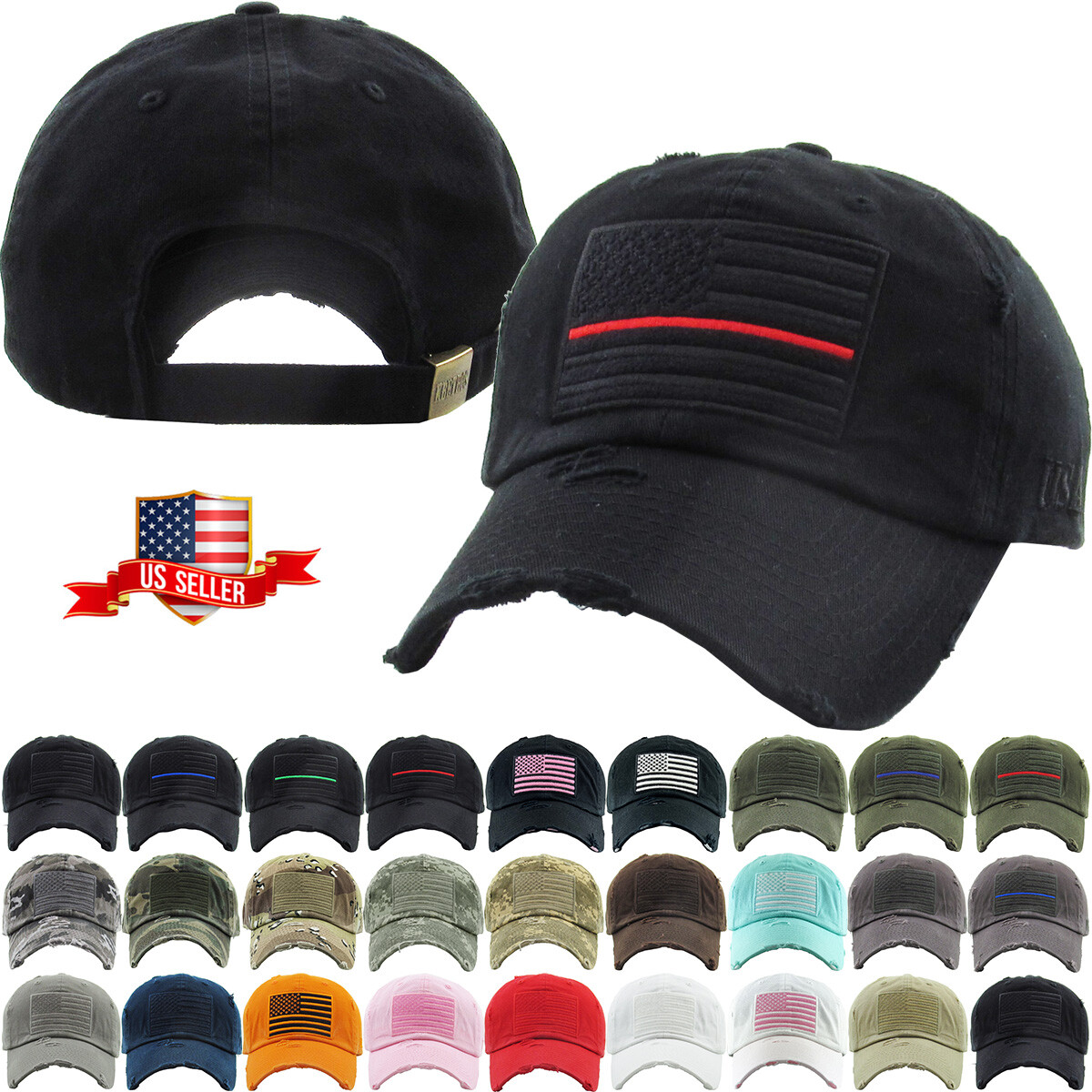 Tactical Operator Hat Special Forces USA Flag Army Military Patch Cap