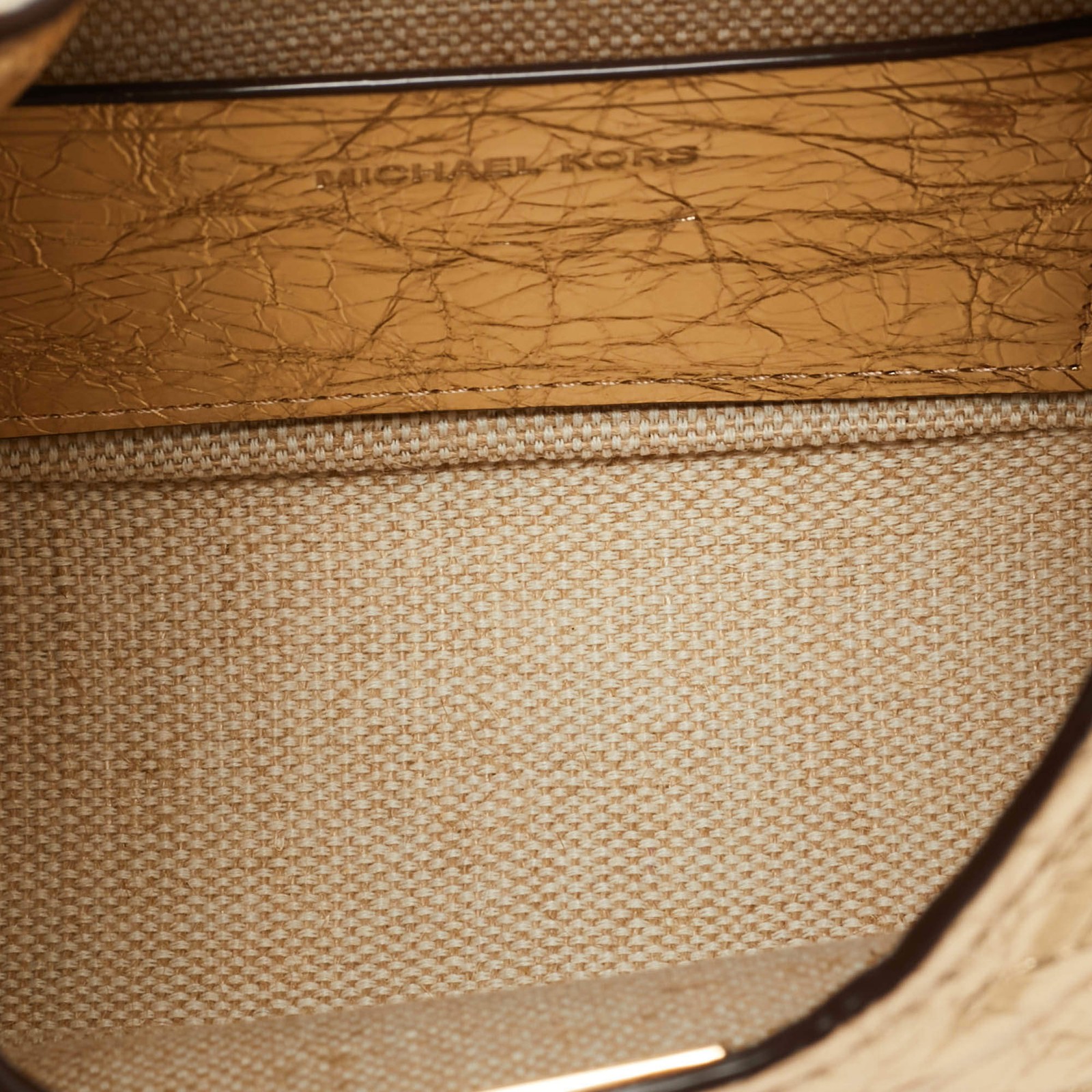 Michael Kors Nolita Small Gold Crinkled Patent Leather Hobo