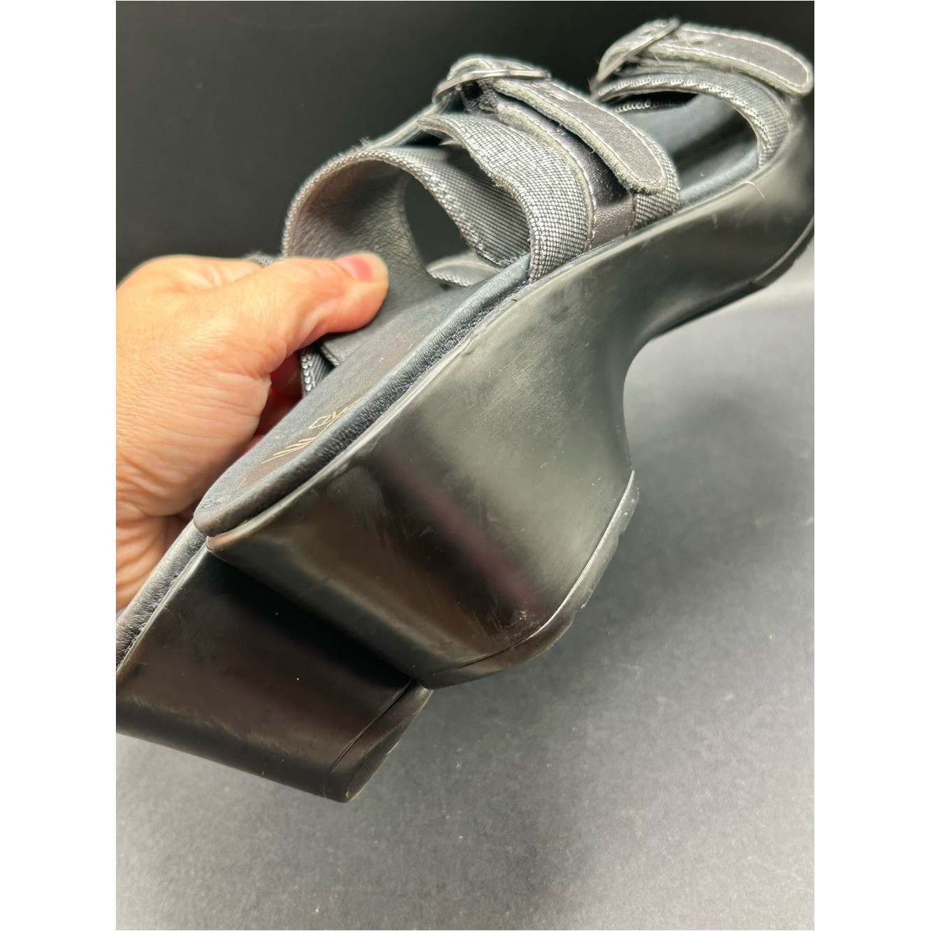 Dansko Jessie wedge sandals in a metallic pewter size 38