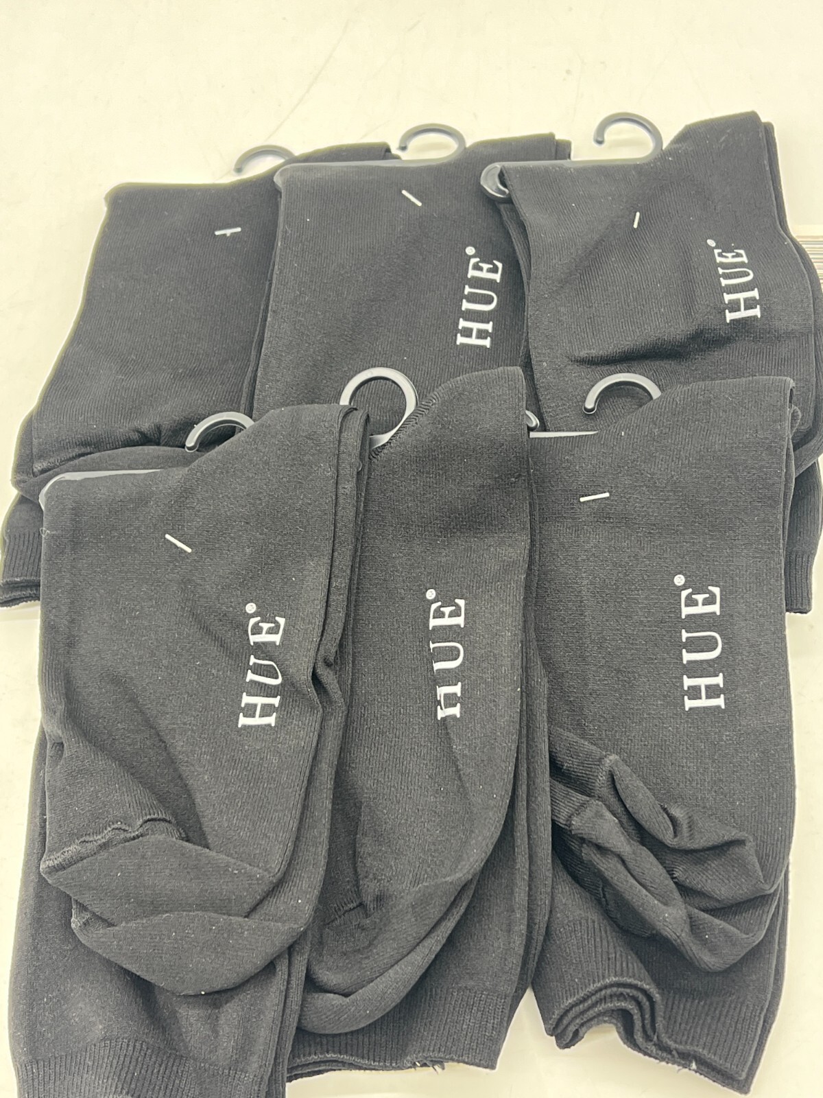 1 Pair HUE Black Body Socks One Size U5995 Nylon & Spandex Made in the USA