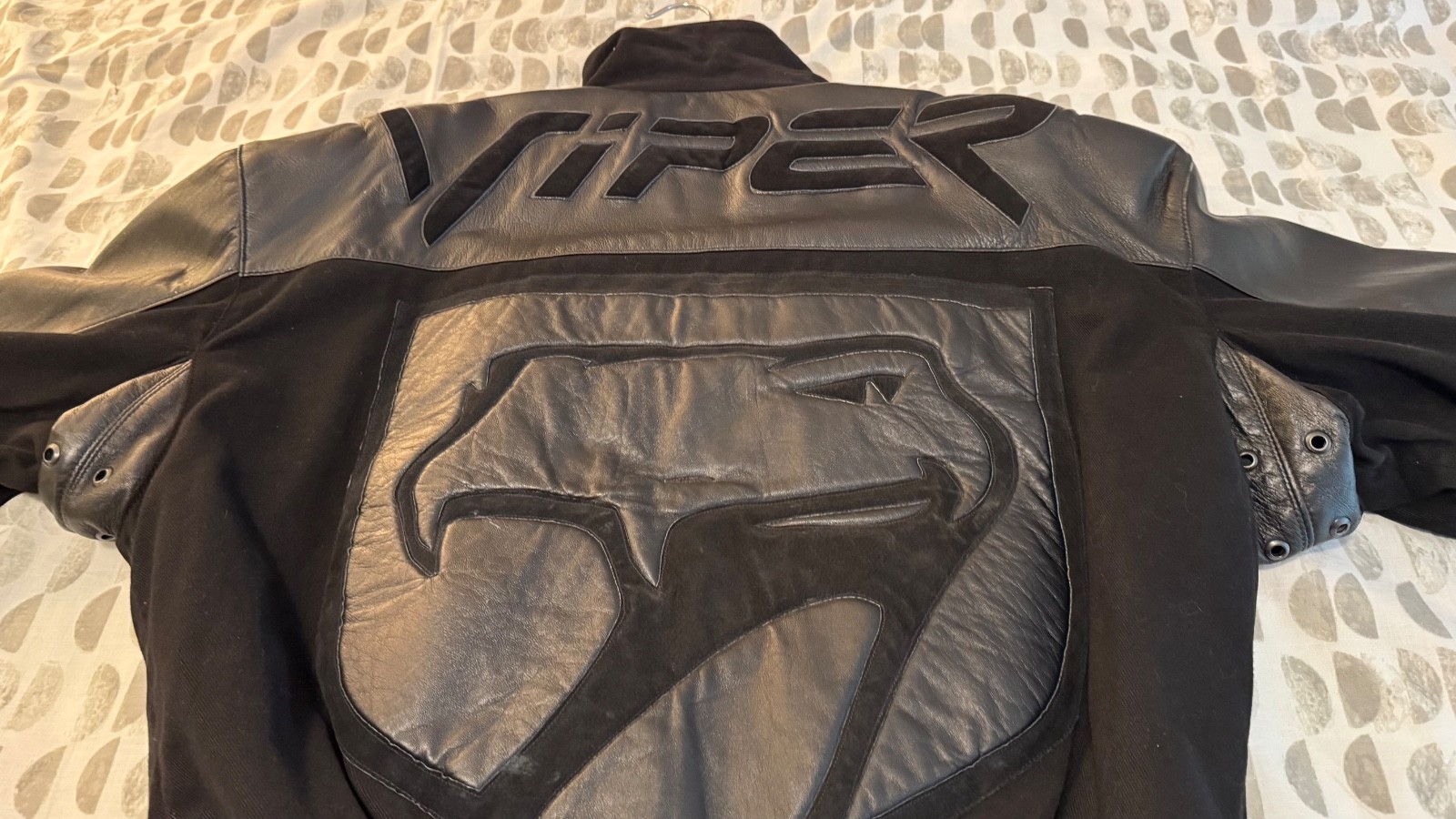 DODGE VIPER Leather Jacket – Californian Embossed Vintage 90’s sz XL