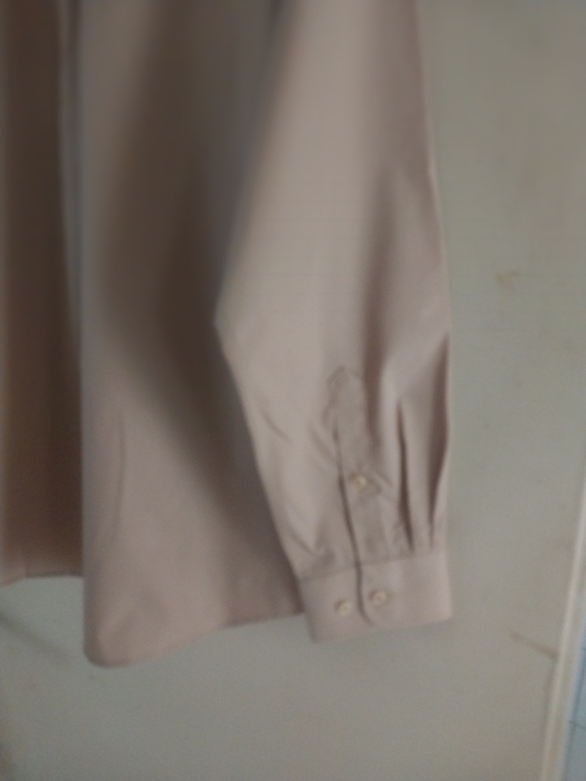 Luxurious Men’s Cotton Breathable Solid Dress Shirt Beige L 17 34/35