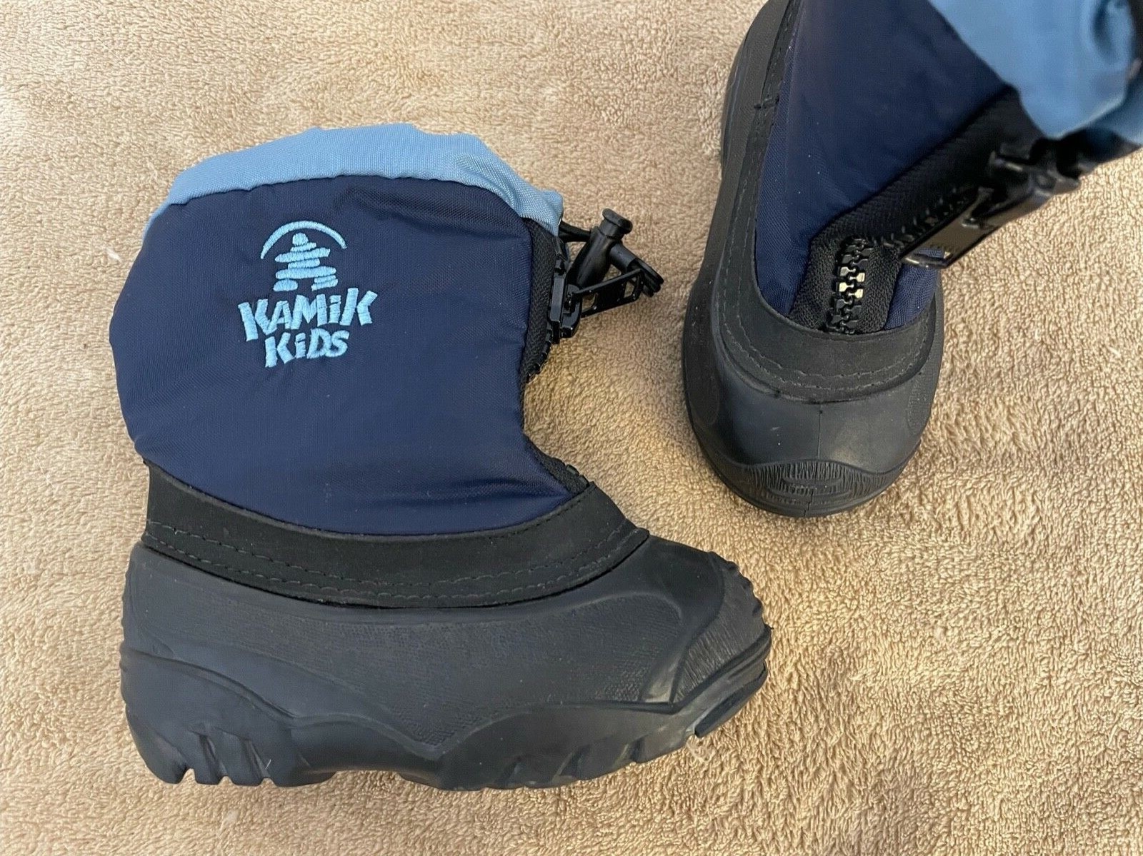 Boy’s Girl’s KAMIK Kids Navy Blue Snow Boots w/ Removable Lining Kid’s 6