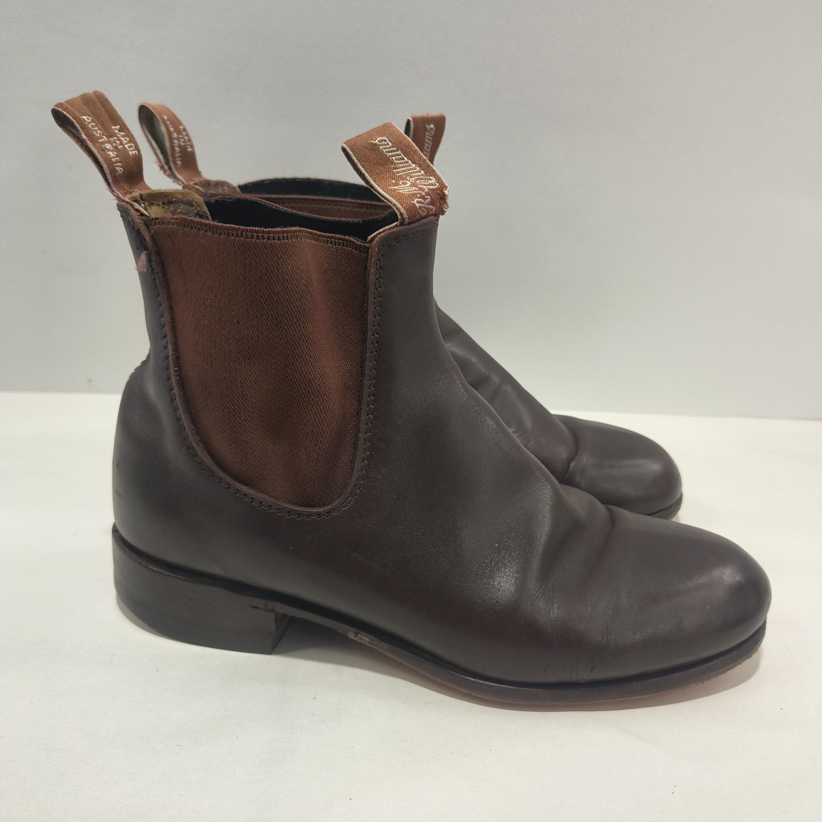 R.M. Williams Comfort Craftsman Boots – Brown Leather – Size 5 G WF