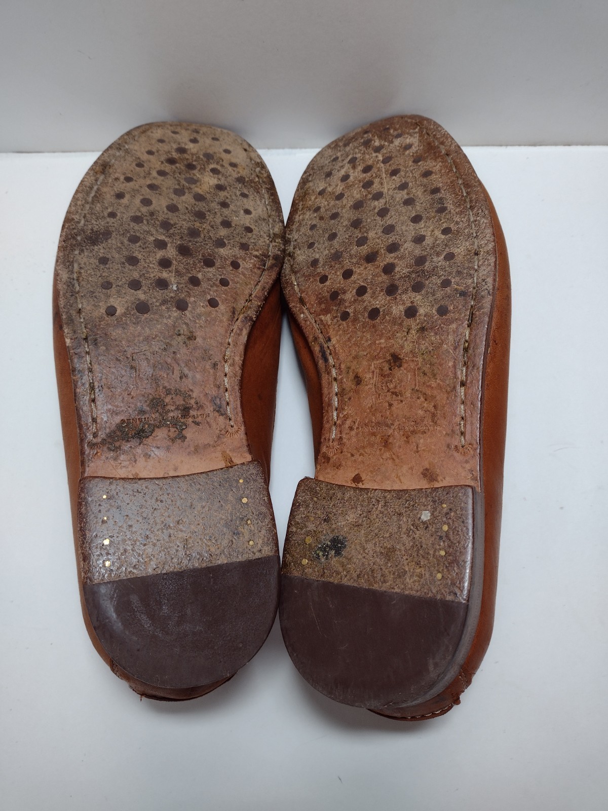 Trask Tan Leather Penny Loafers – Men Size (9.1/2)