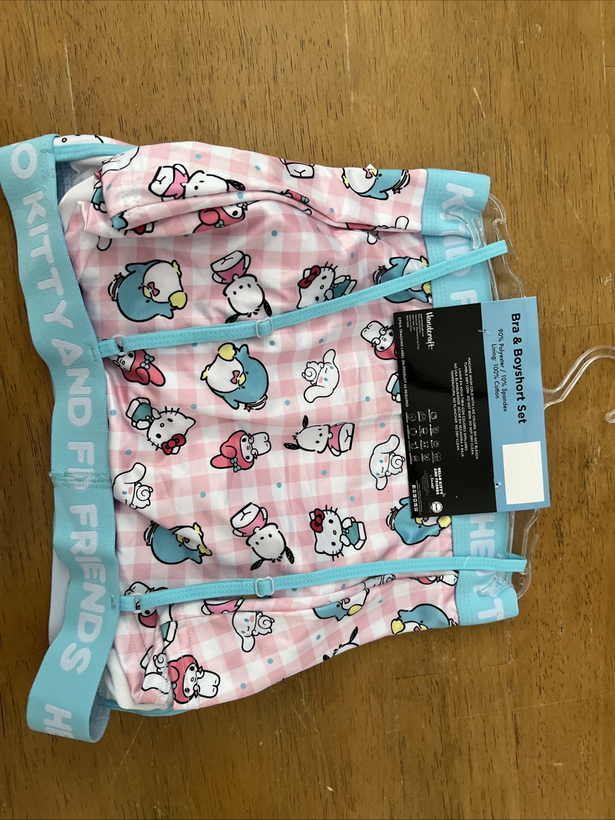 Hello Kitty Sanrio Lounge Shorts and Bra Set So M Blue Pink G3