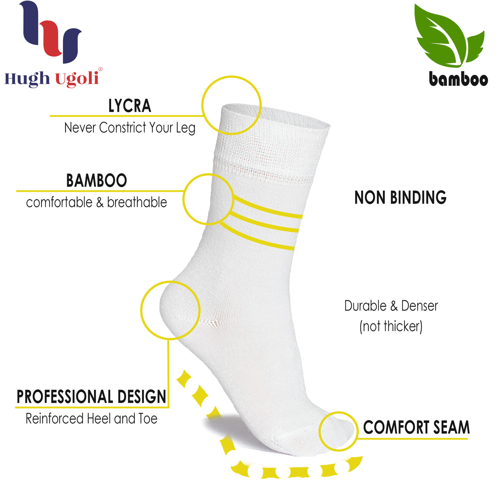 KID’S School Crew Socks, BAMBOO, UNISEX, CASUAL, MULTI SIZE, Comfort, 5 Pairs