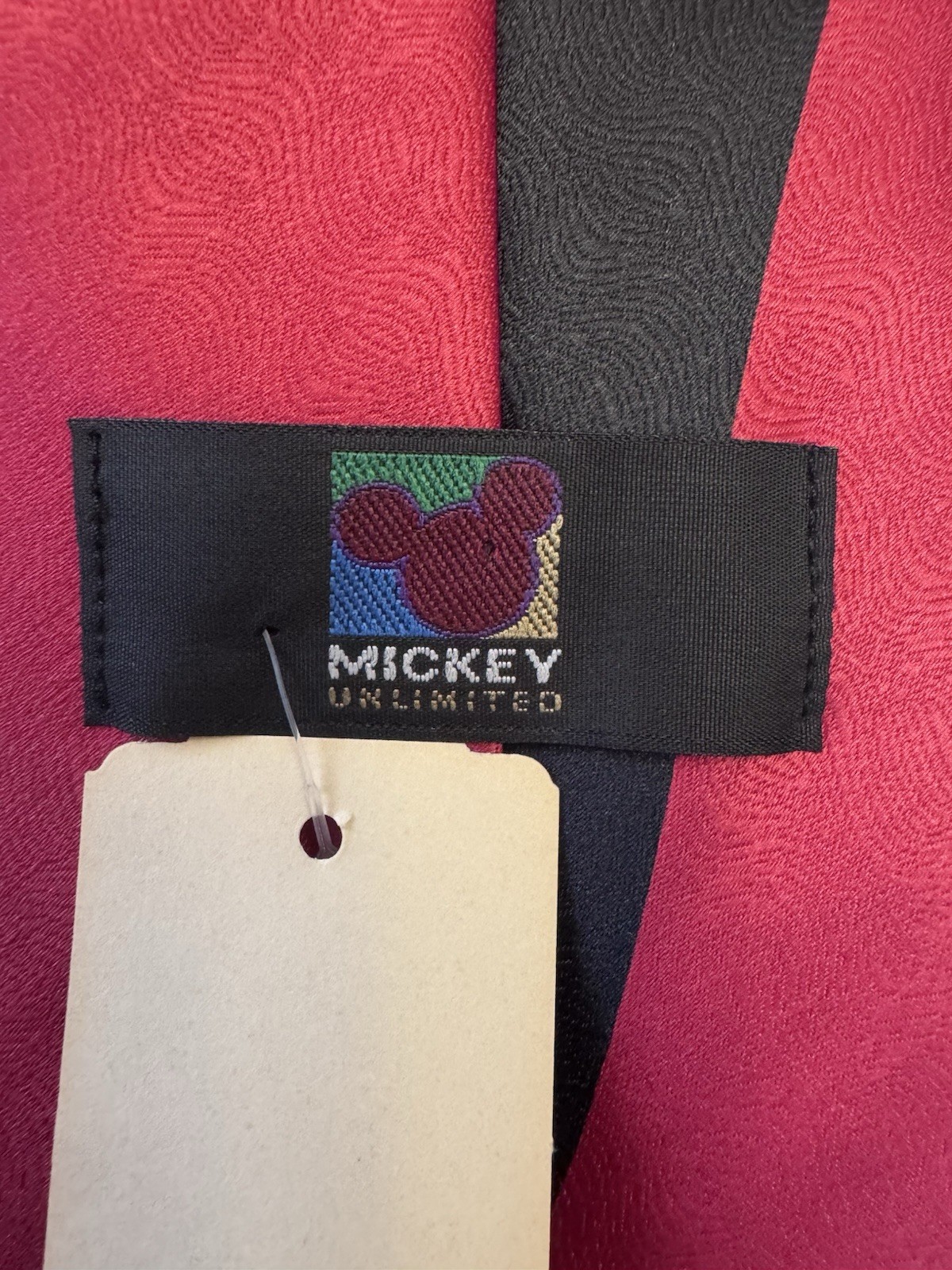 Mickey Unlimited Vintage Goofy Cartoon Novelty Tie Red Black New