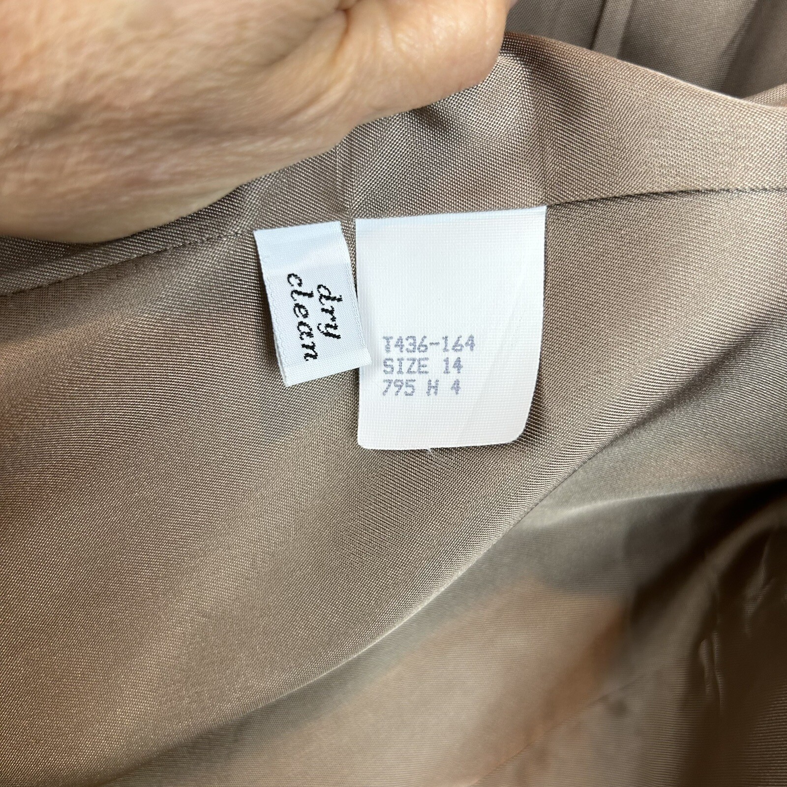 Pendleton Blazer Womens 14 Beige Virgin Wool Single Button Flaws Read