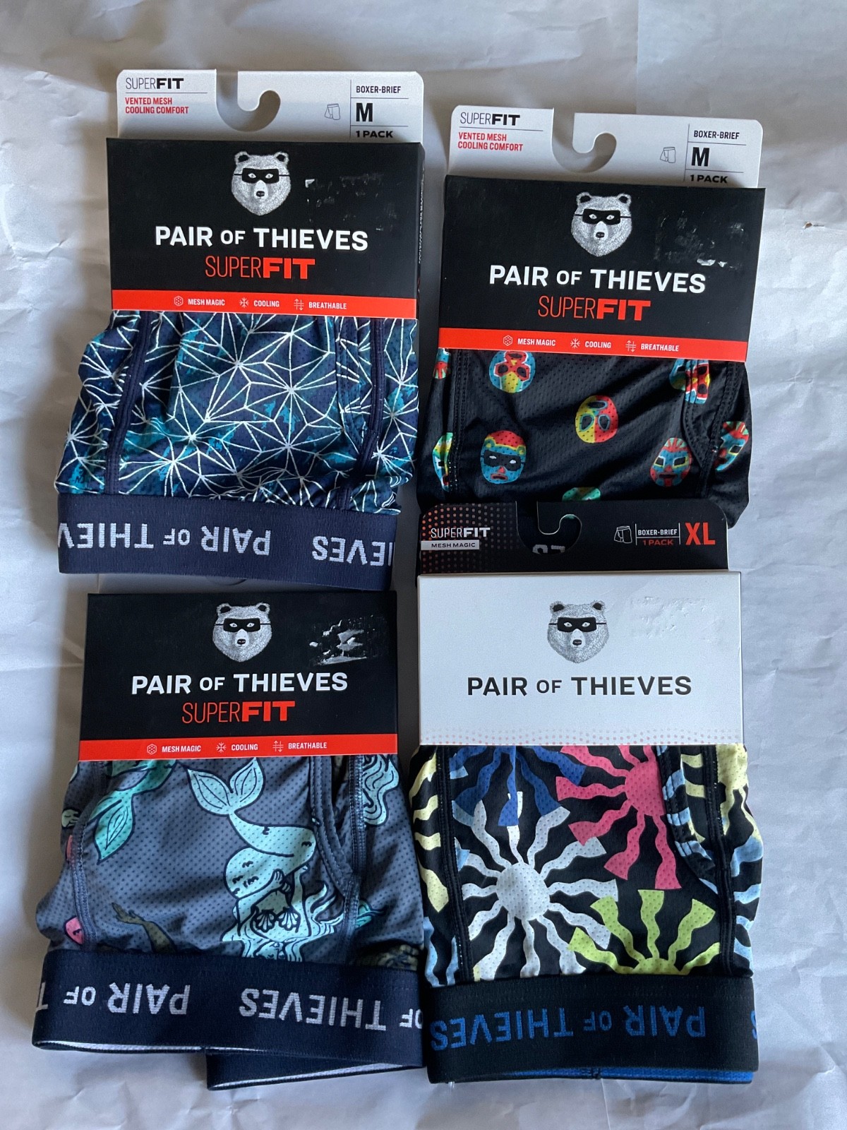 Pair of Thieves Single Superfit Mesh Boxer Brief Men New Mermaid Masks Designs