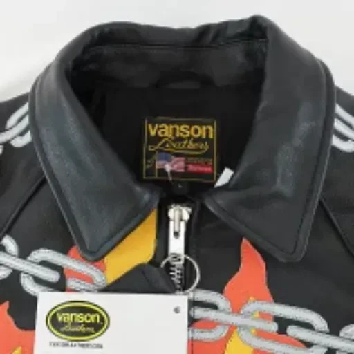 Supreme x Vanson Leather Ghost Rider Jacket L Black Used Rare Collaboration