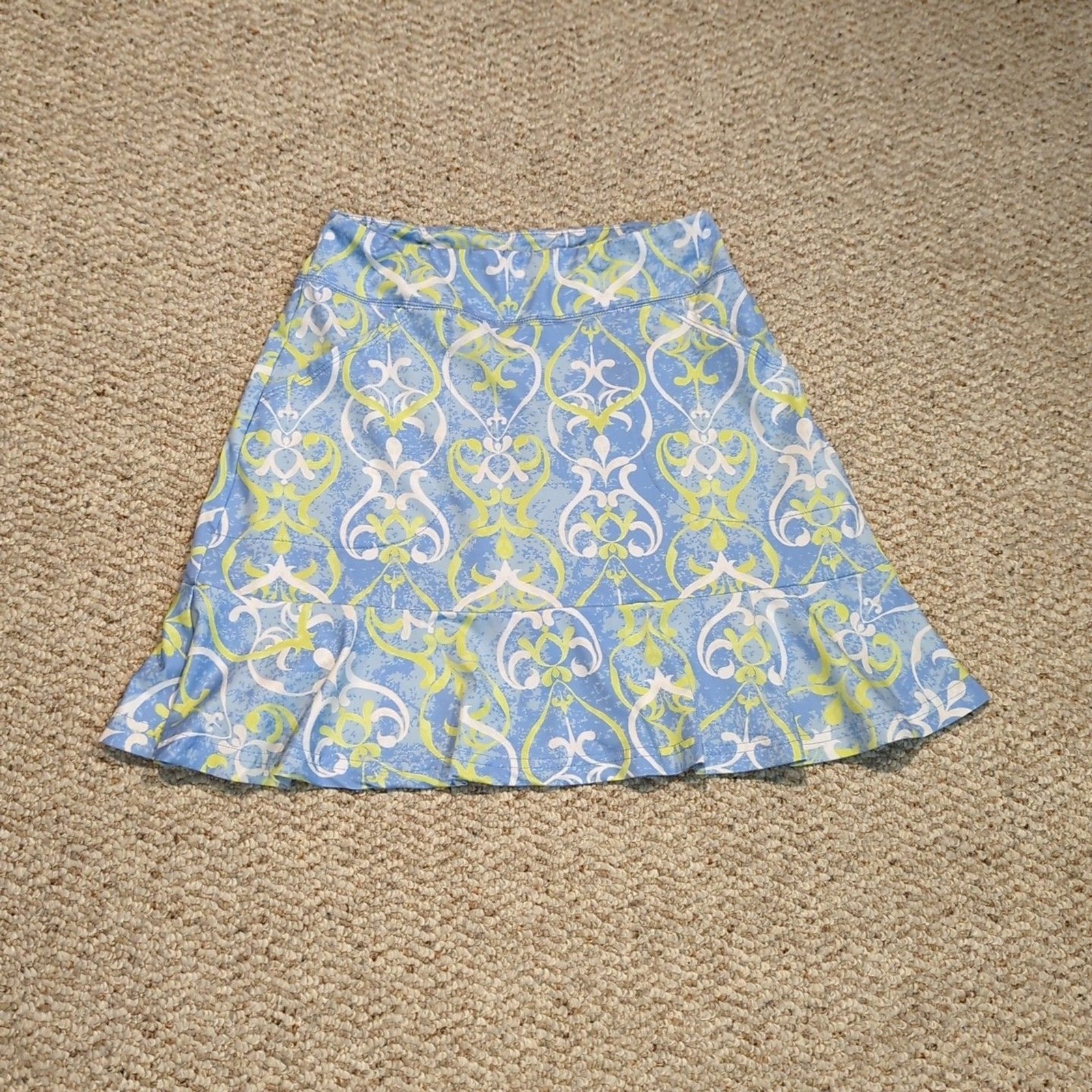 Ana Clare Skirt Skort Womens XS Blue Pockets Golf Tennis Activewear Ruffle