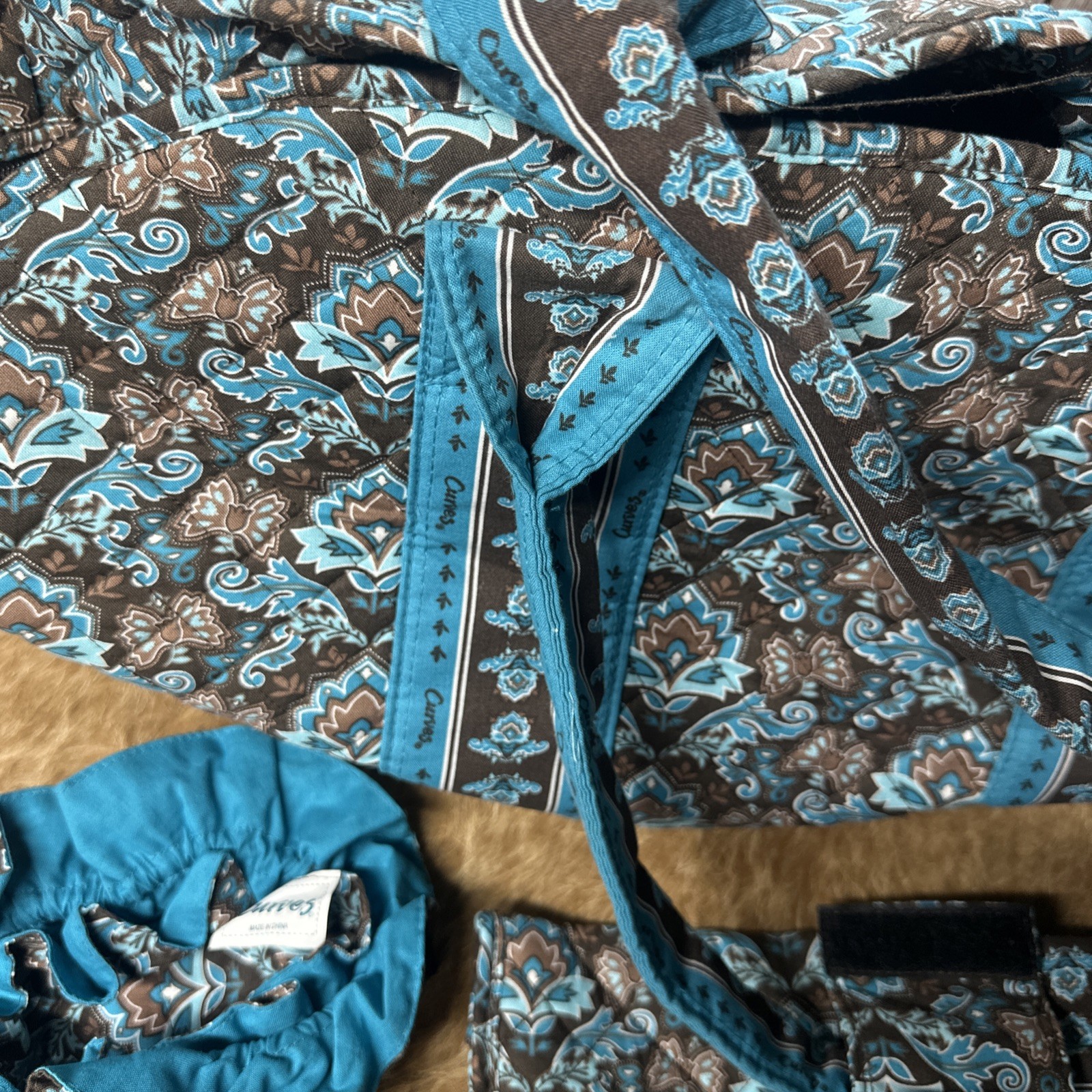 Vera Bradley Curves Duffle Bag Set Retired Pattern Tote Travel Bags Lot