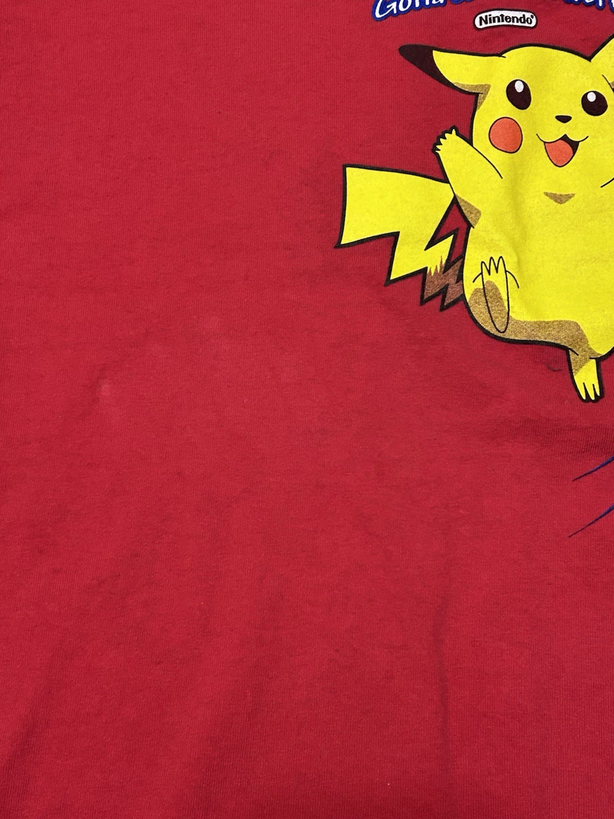 Pikachu Pokemon Vintage T-Shirt 1990’s Burger King Promo Size Large