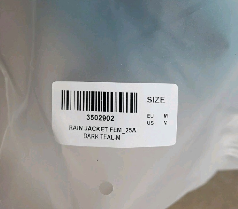 New Baerskin Waterproof Rain Jacket 2.0 Teal US Size Medium