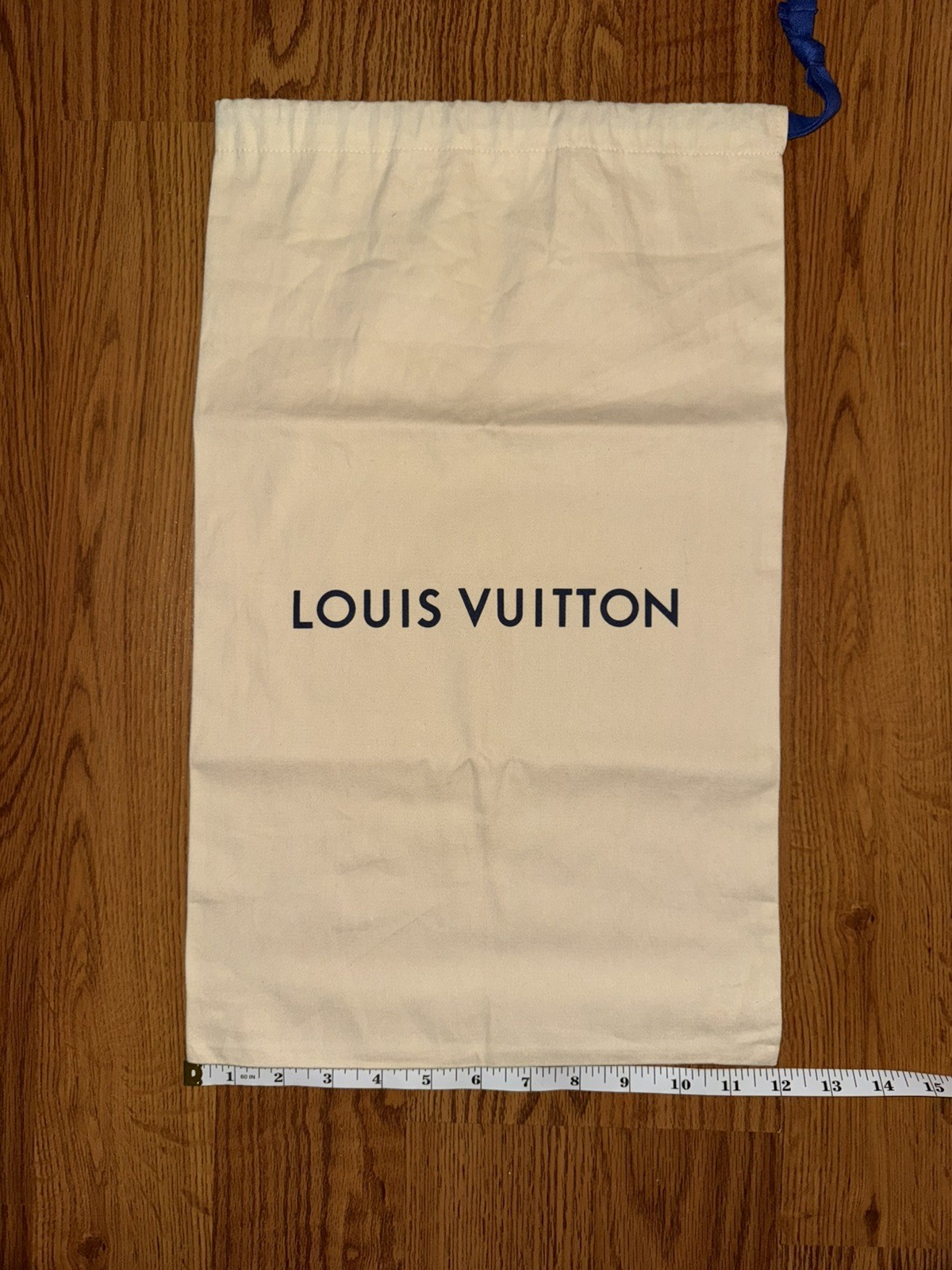Louis Vuitton 12in x 19in M/L Dust Bag in *Blue Drawstring* Style Authentic