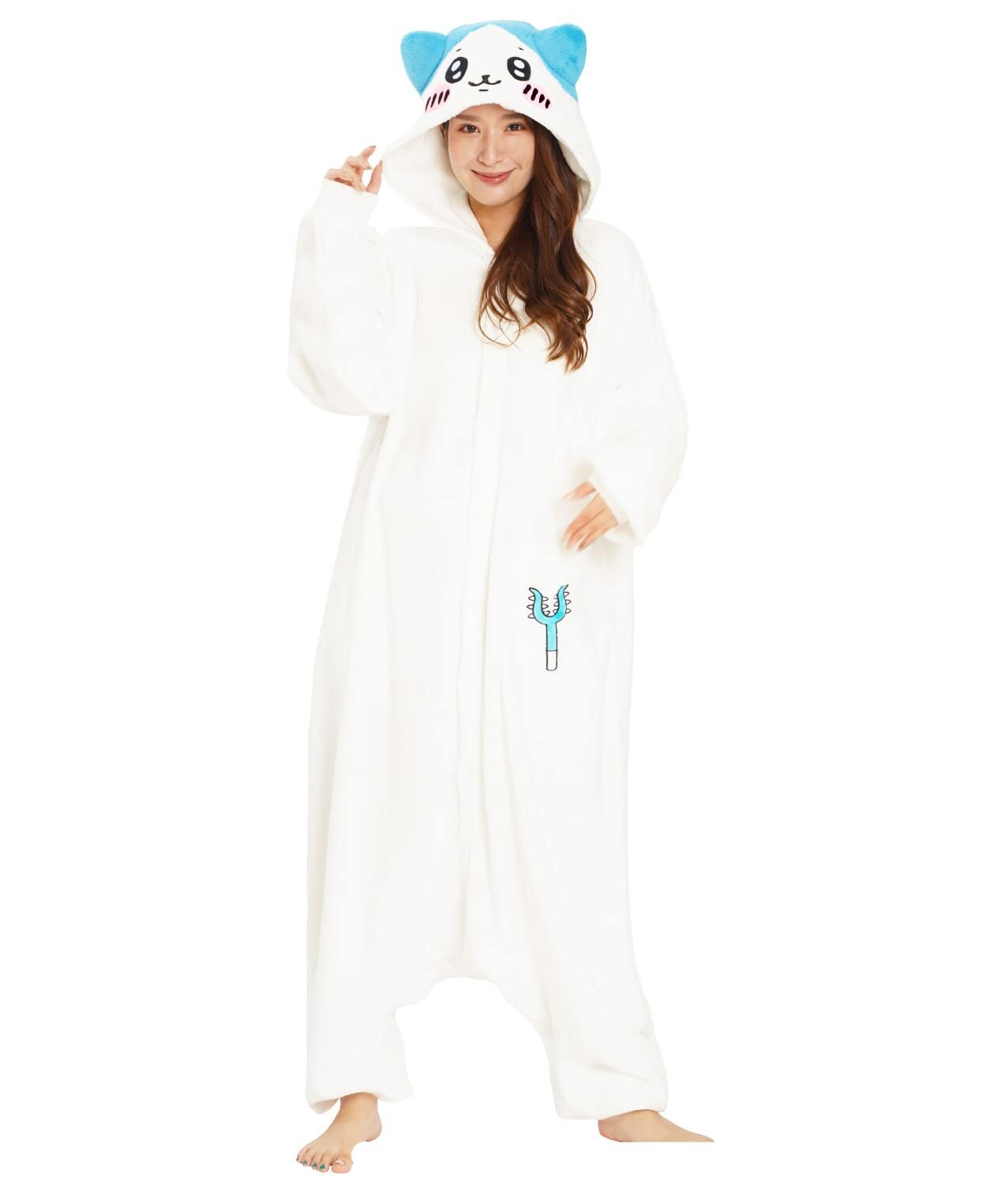 SAZAC Fleece Kigurumi Chikawa Adult Free Size Hachiware