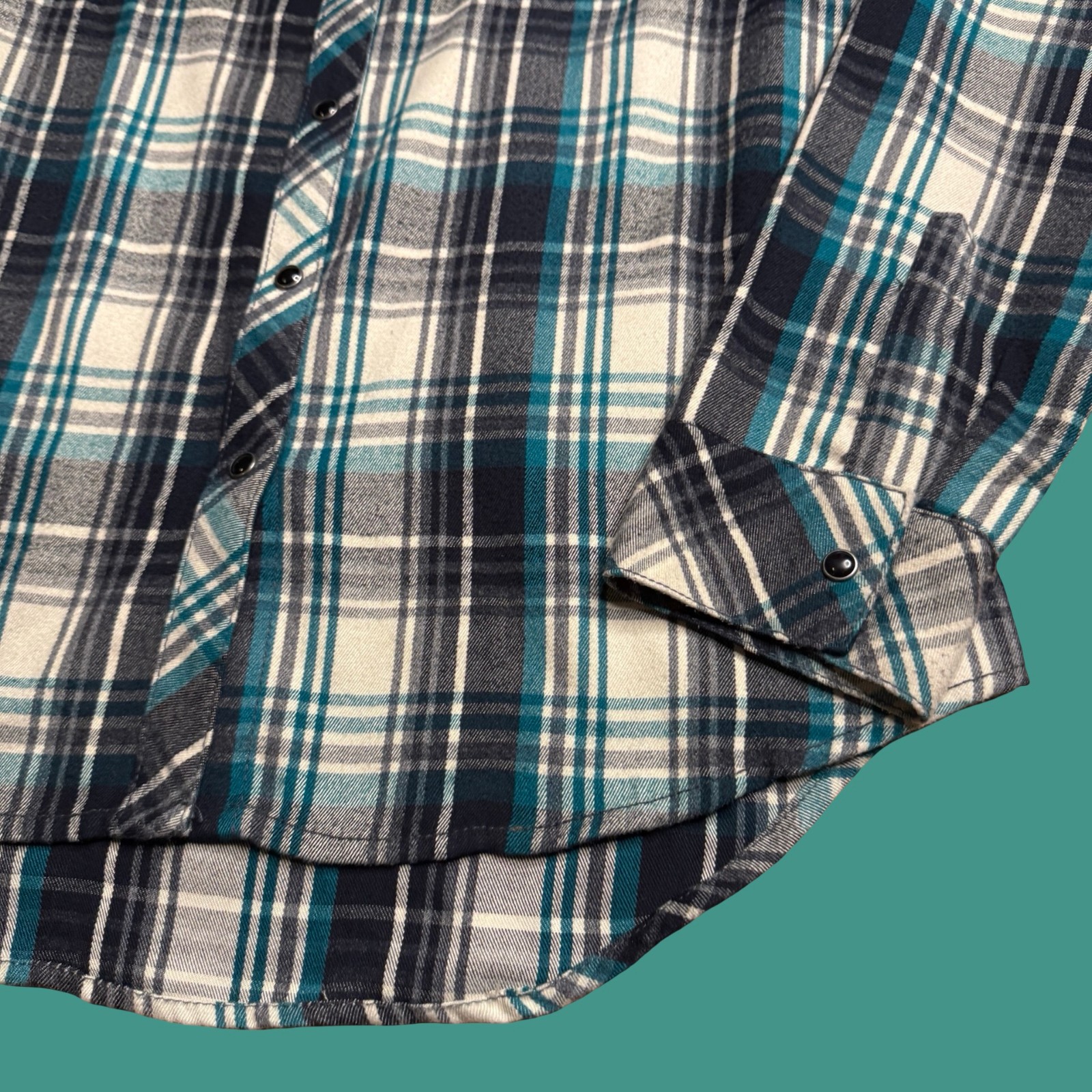 Dear John Womens Flannel Shirt Medium Plaid Pearl Snap Western Anthropologie