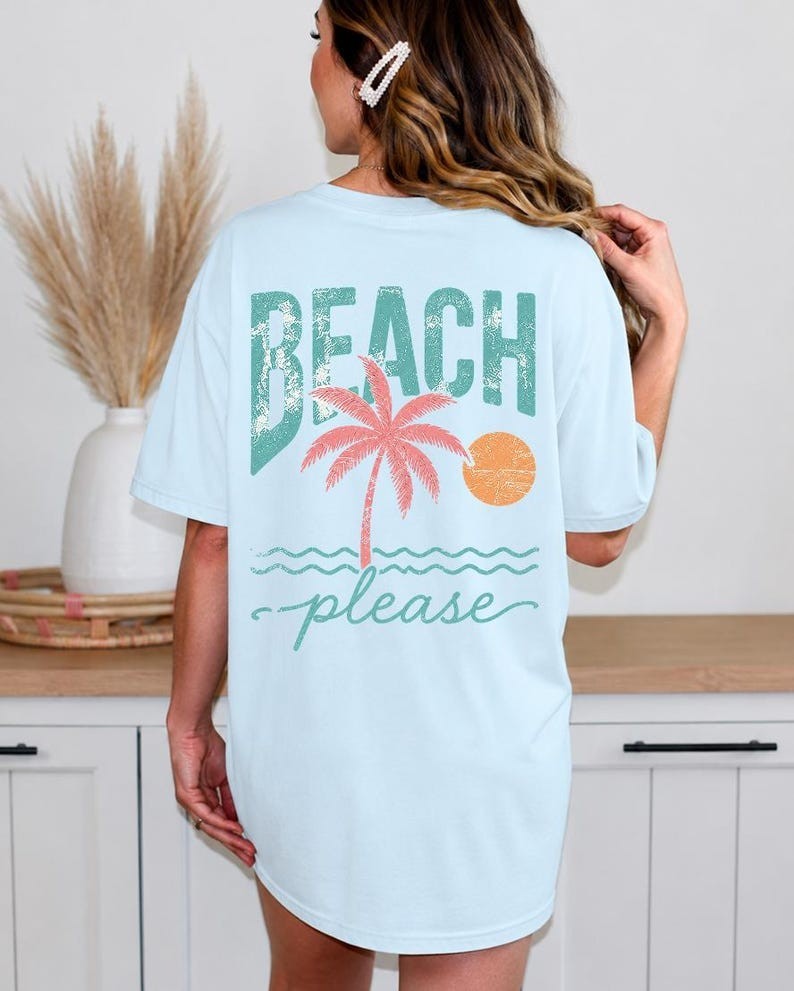 Comfort Colors Beach Please T-Shirt, Summer shirt, Trendy Beach Tee for Women