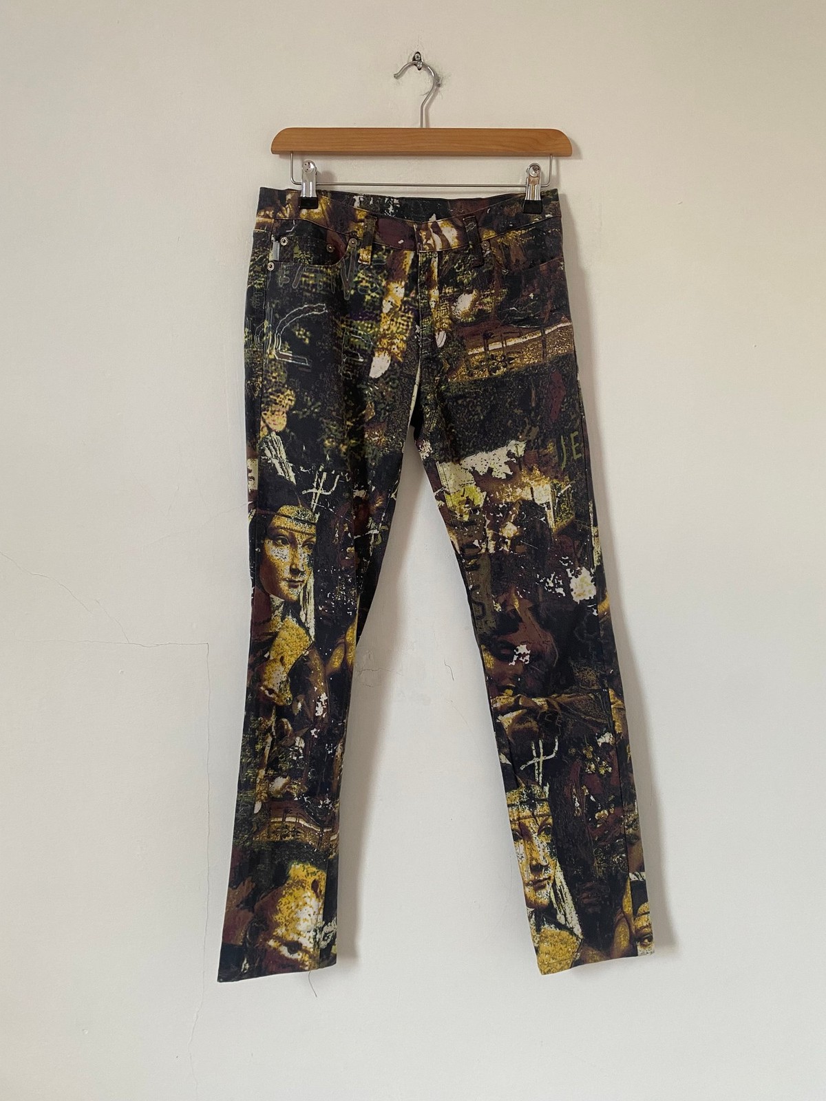 Iceberg Vintage Women Skinny Jeans Size 30 Mid Rise Graphic 90s Y2K Italy