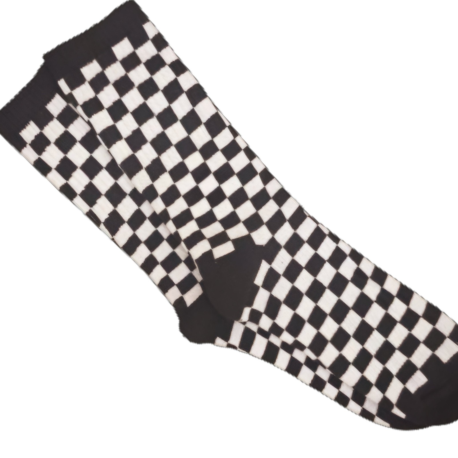 Black & White Checkered Socks (Adult Large – Men’s Shoe Sizes 8-12)