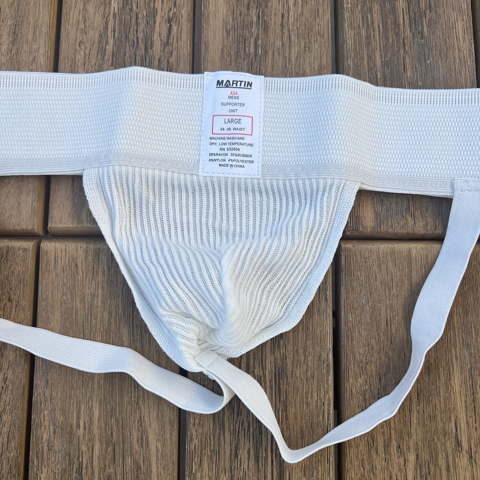 Martin sports Men white athletic supporter jock strap jockstraps size S M L XL