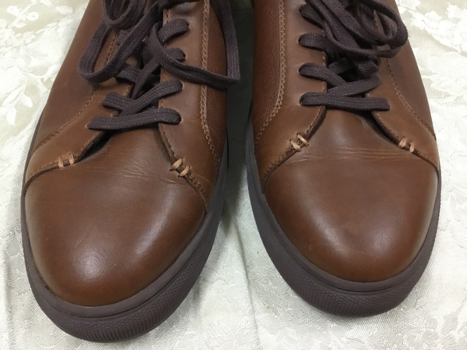 brown mid-top shoe 12 casuel work school lace oxford chukka boot sneaker comfort