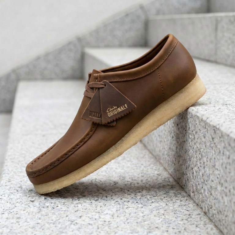 Clarks Wallabee Beeswax Leather 56605 Men’s New