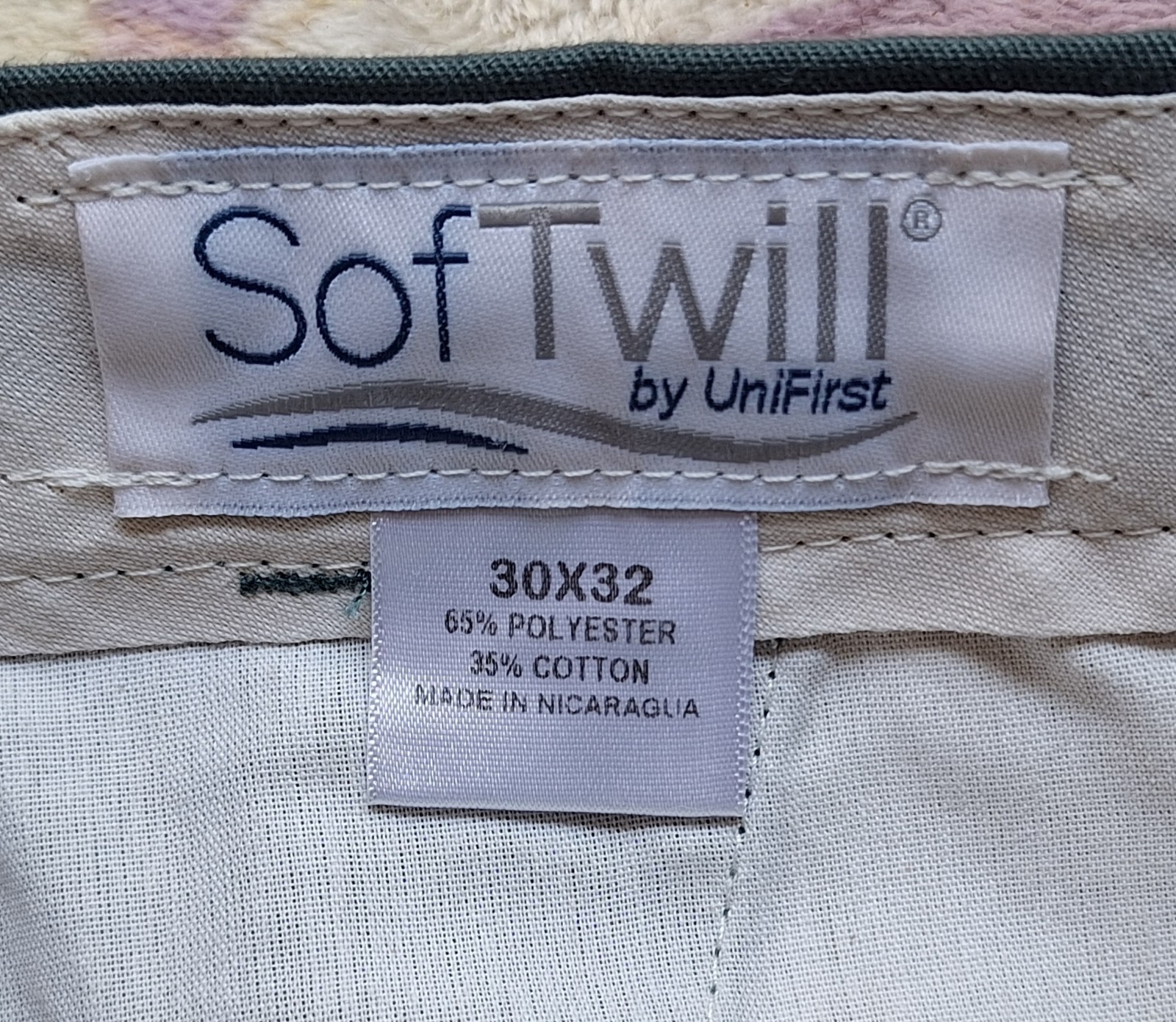 Men’s Unifirst SofTwill Flat-Front Uniform Pants Size 30 x 32 Spruce(green) NWOT