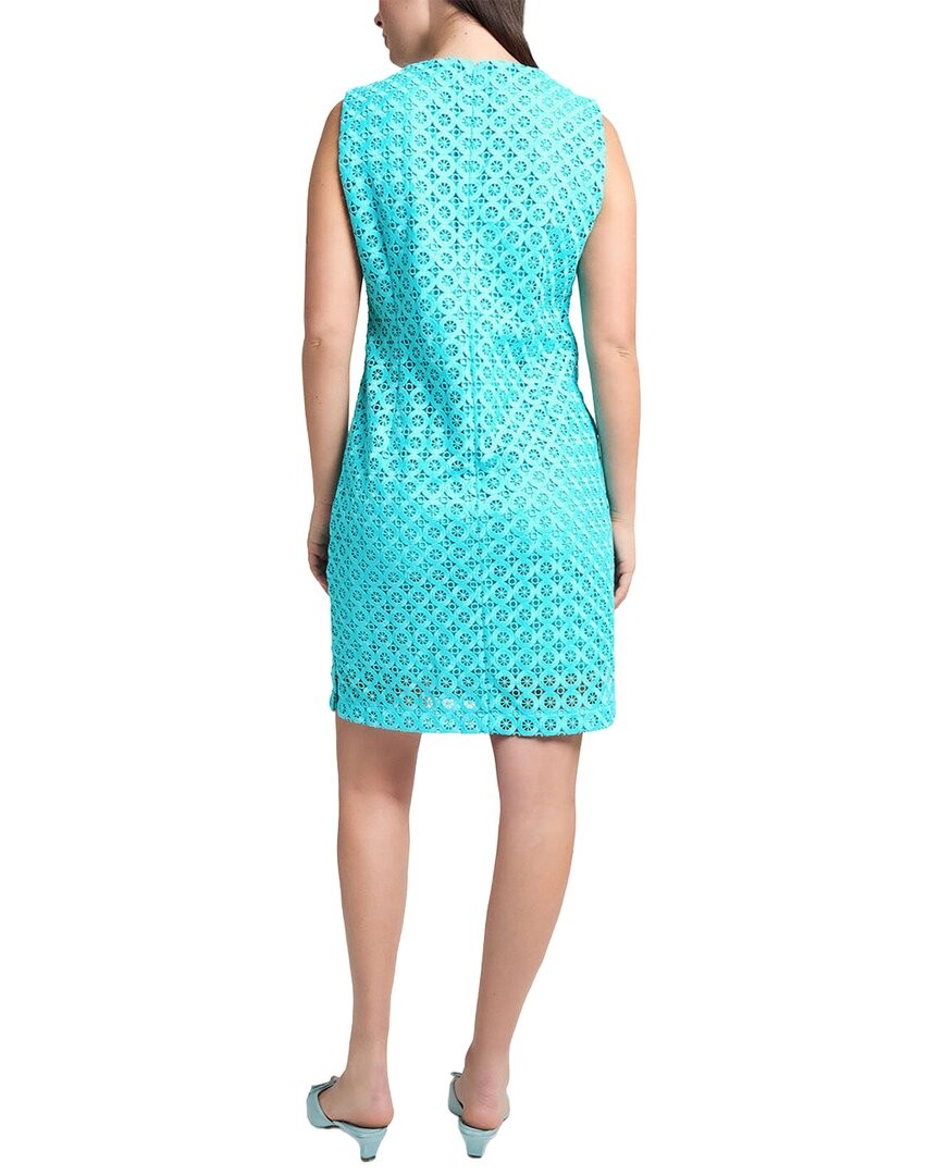 Ming Wang Geometric Lace Cutout Woven Sheath Dress Women’s