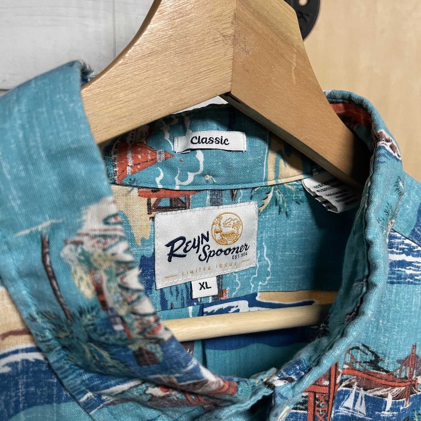 Reyn Spooner Classic Limited Issue California Button Up Hawaiian Aloha Shirt XL