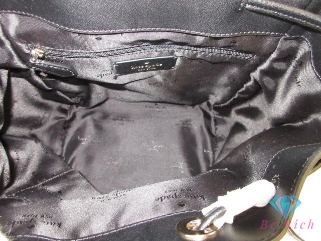 Kate Spade Rosy medium flap backpack black pebble leather logo shoulder bag Used