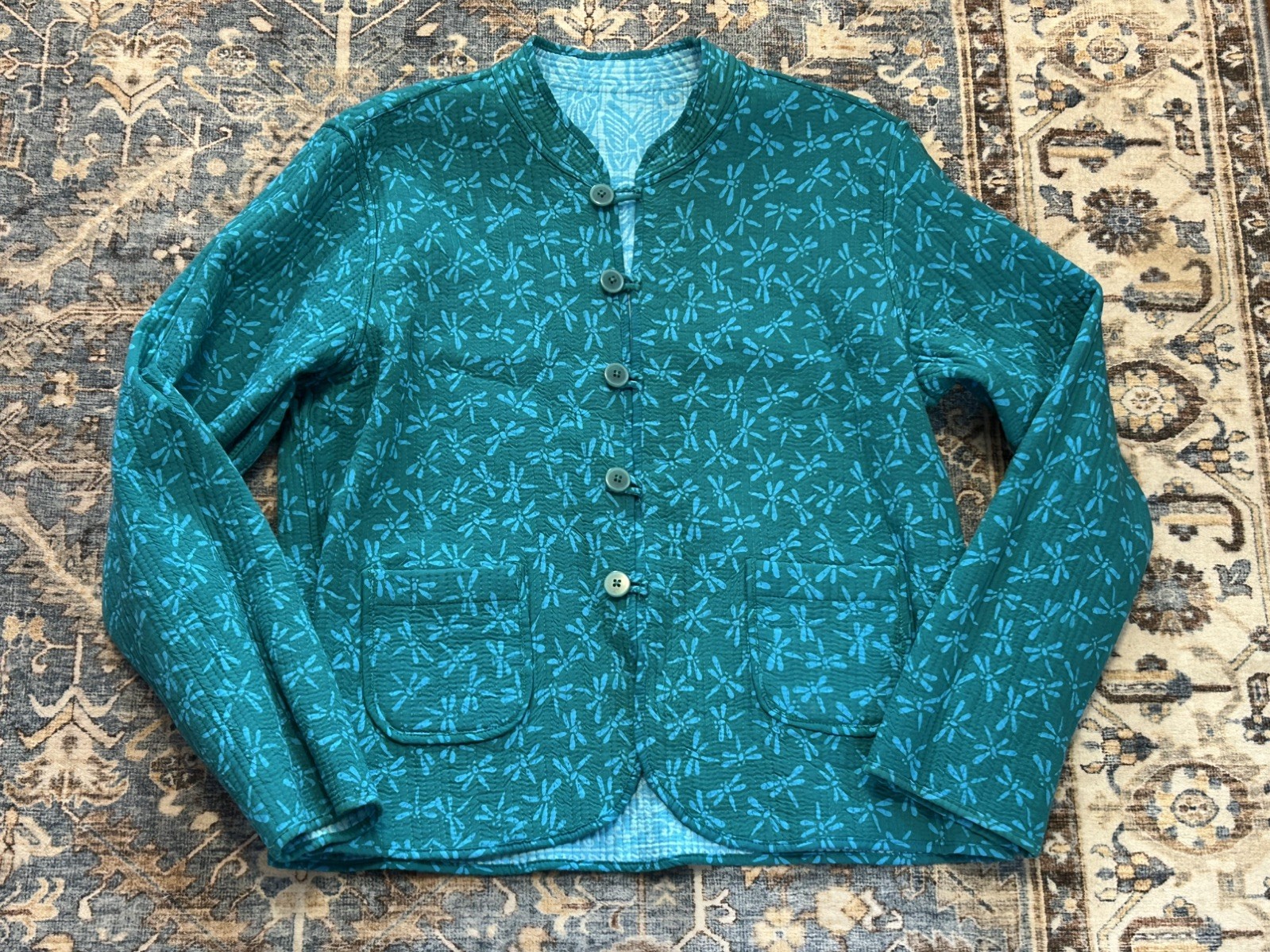 Casual Studio Reversible Quilted Jacket Women’s Size Large EUC