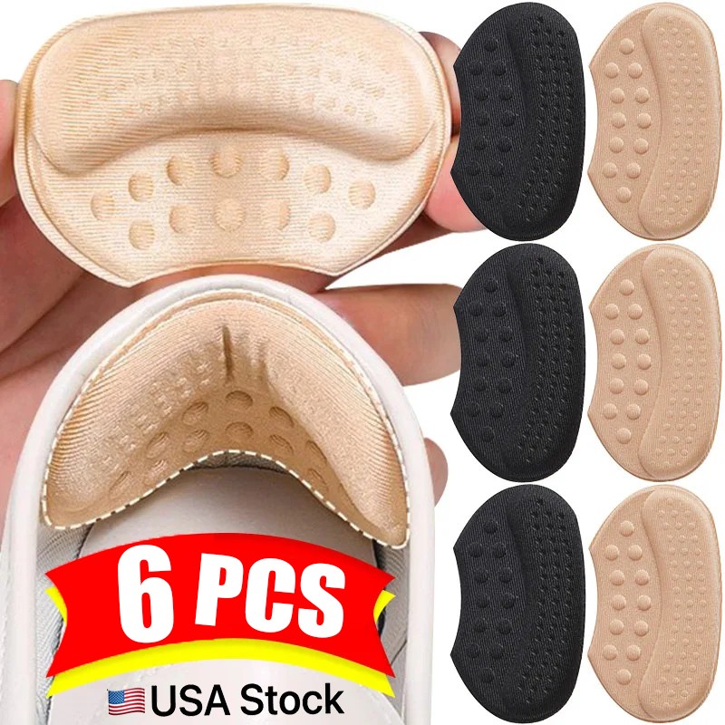 3Pairs Soft Fabric Shoe Pads Cushion Liner Grip Back Heel Inserts Insoles USA