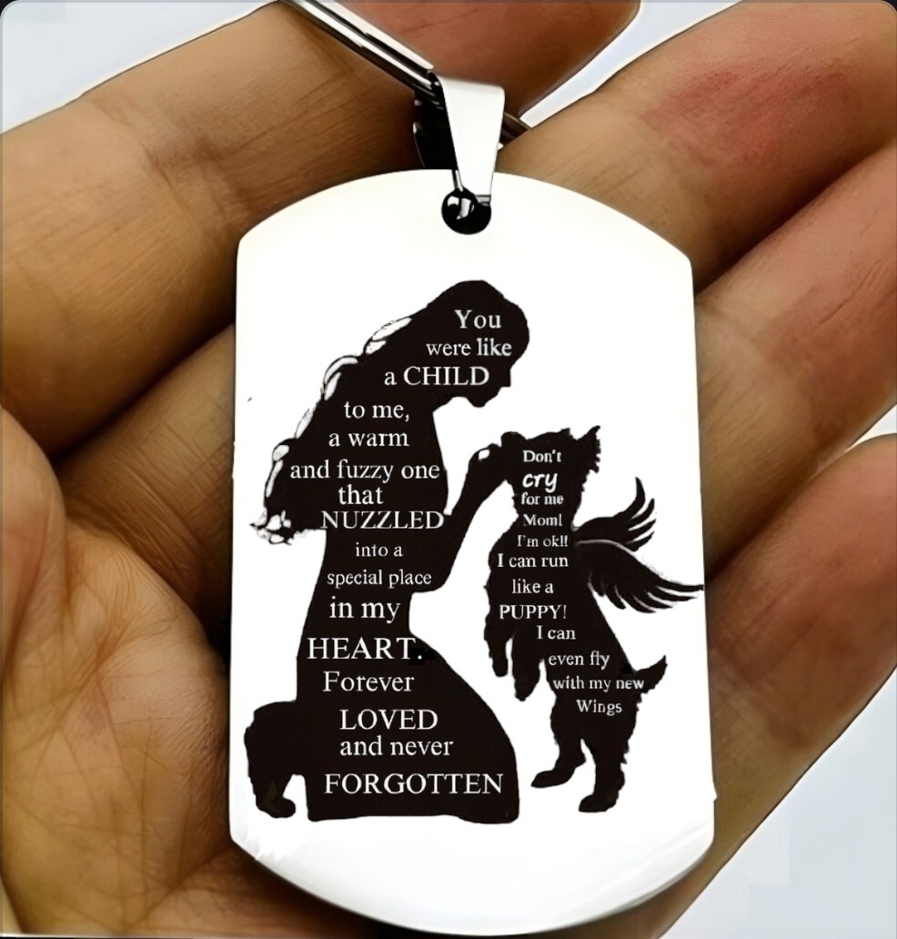 Pet Animal Love Quote Keychain