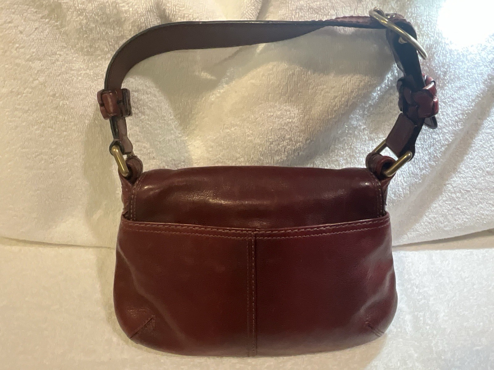 Vintage Coach Bleecker Legacy Tattersall Flap Shoulder Bag Leather Y2K 11427