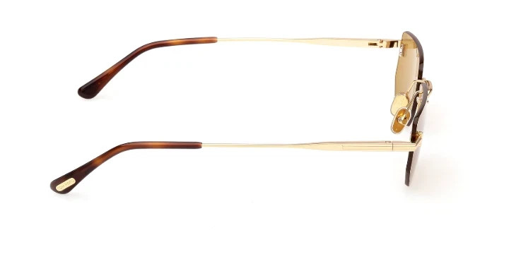 Tom Ford ETHAN-02 FT1355 30E Shiny Deep Gold/ Brown Square Men’s Sunglasses