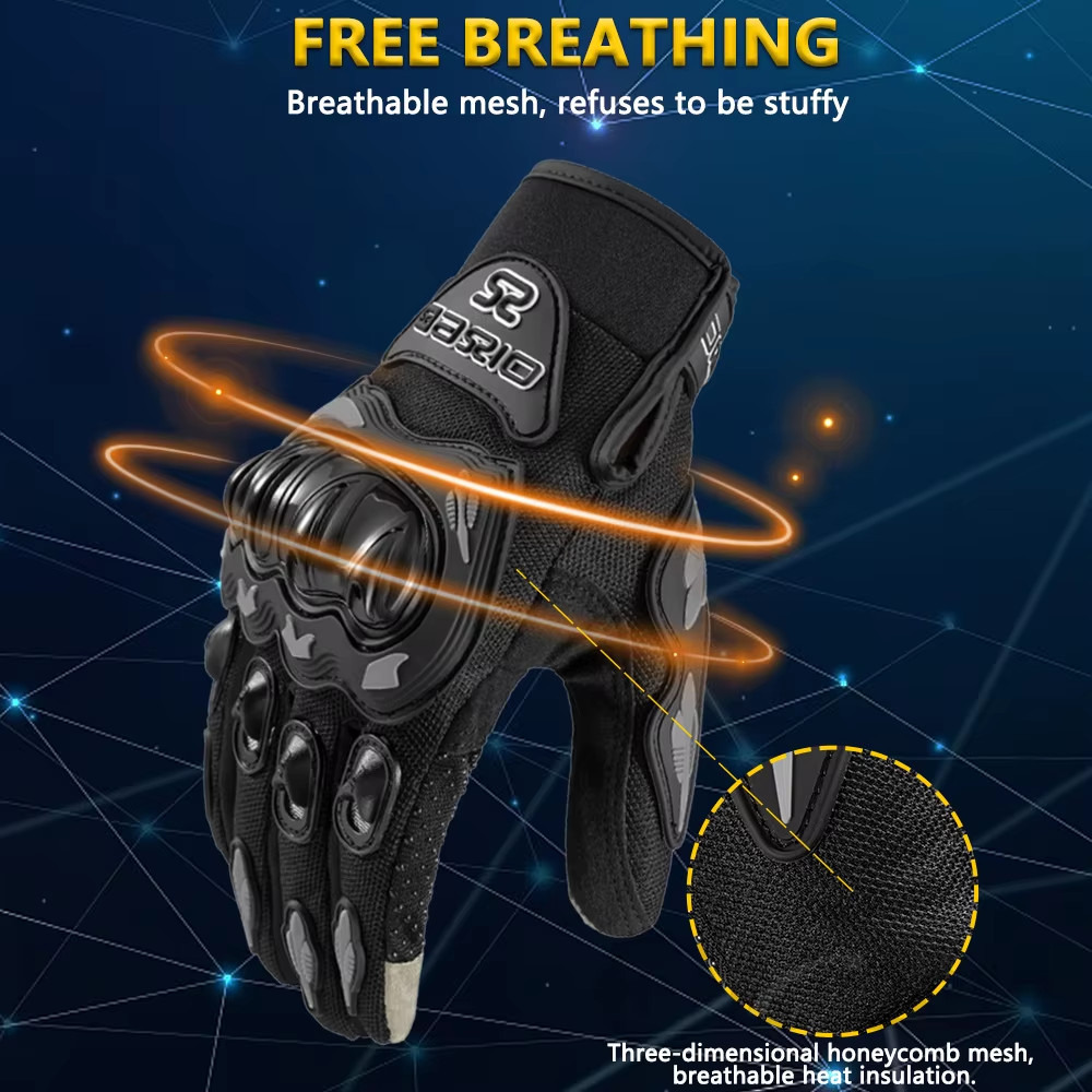 Summer Breathable Full Finger Motorcycle Gloves Non-Slip Wear-Resistant Motocros