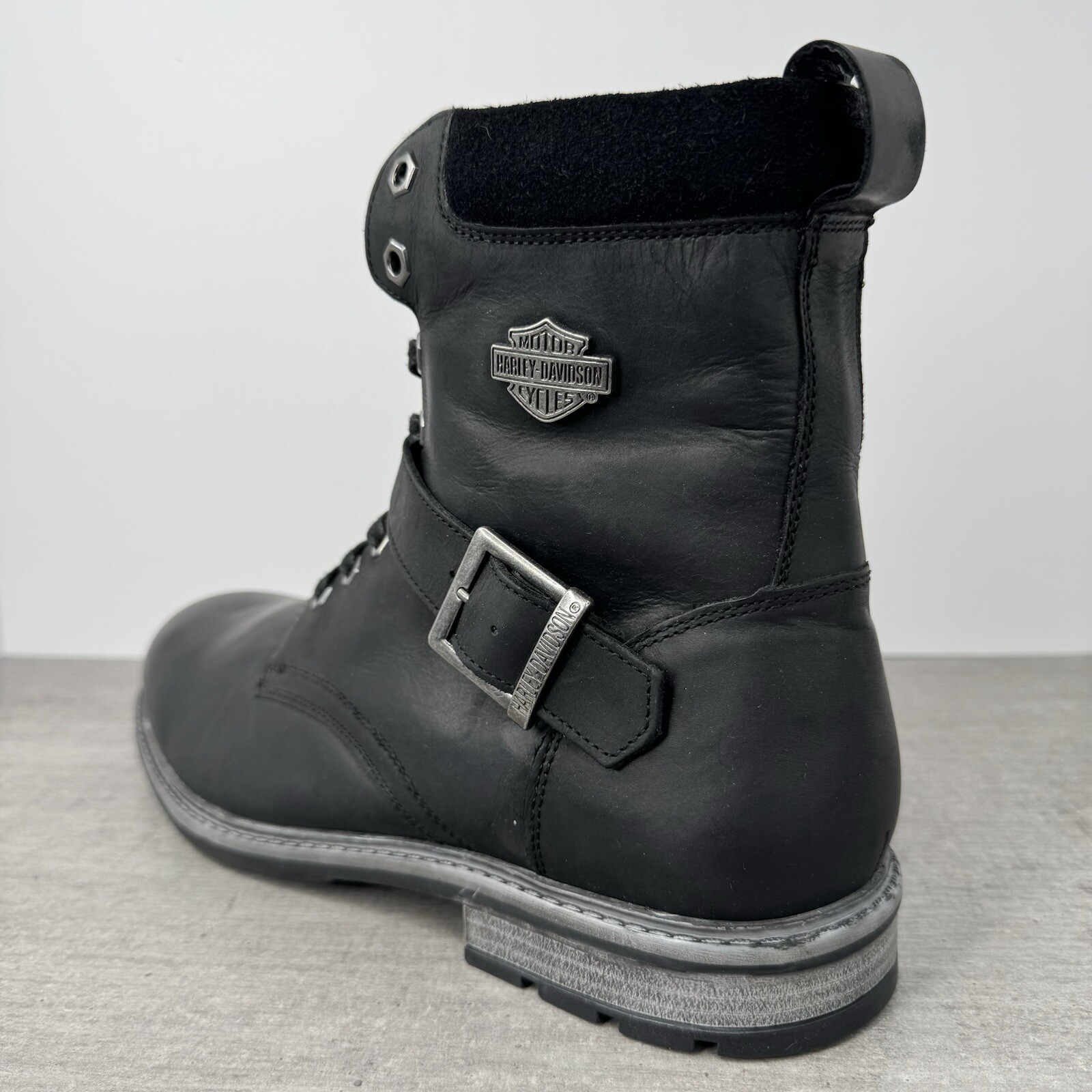 Harley-Davidson Hicklyn Strap 6.75″ Black Motorcycle Boot D96276 Men’s Size 11.5