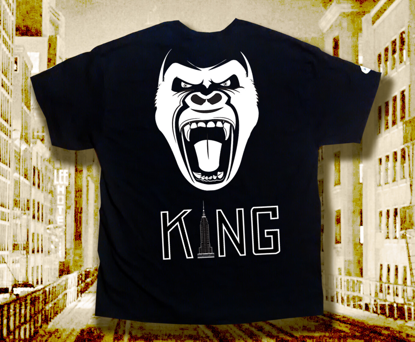 Godzilla vs King Kong – King Kong! Unisex Cotton Tee youth–adult sizes!