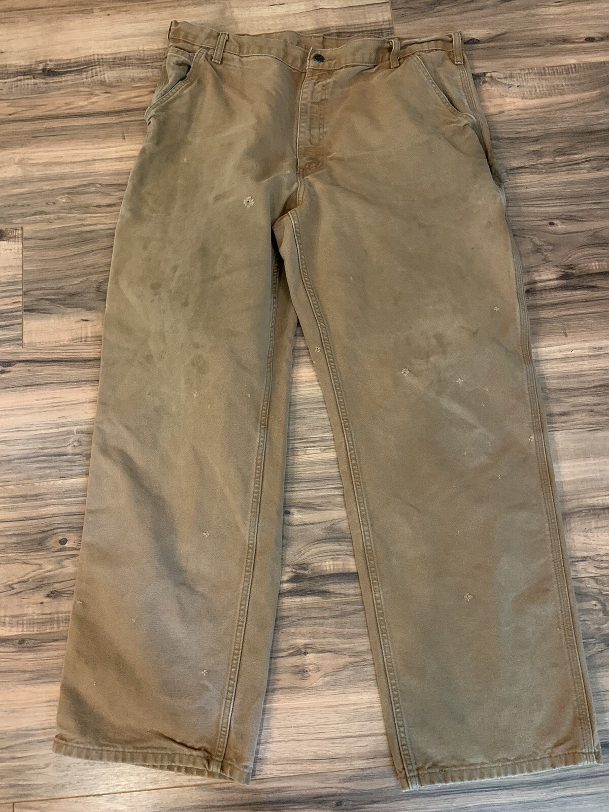 Vtg Carhartt B11 Brn Carpenter Pants B11 BRN Sz 38/32 Distressed