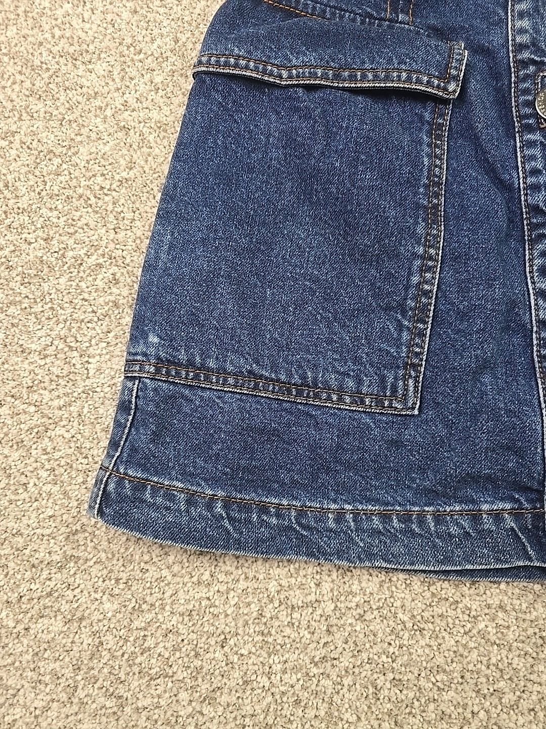 Topshop Moto Skirt Womans 28 Blue Denim Mini City Preppy School College