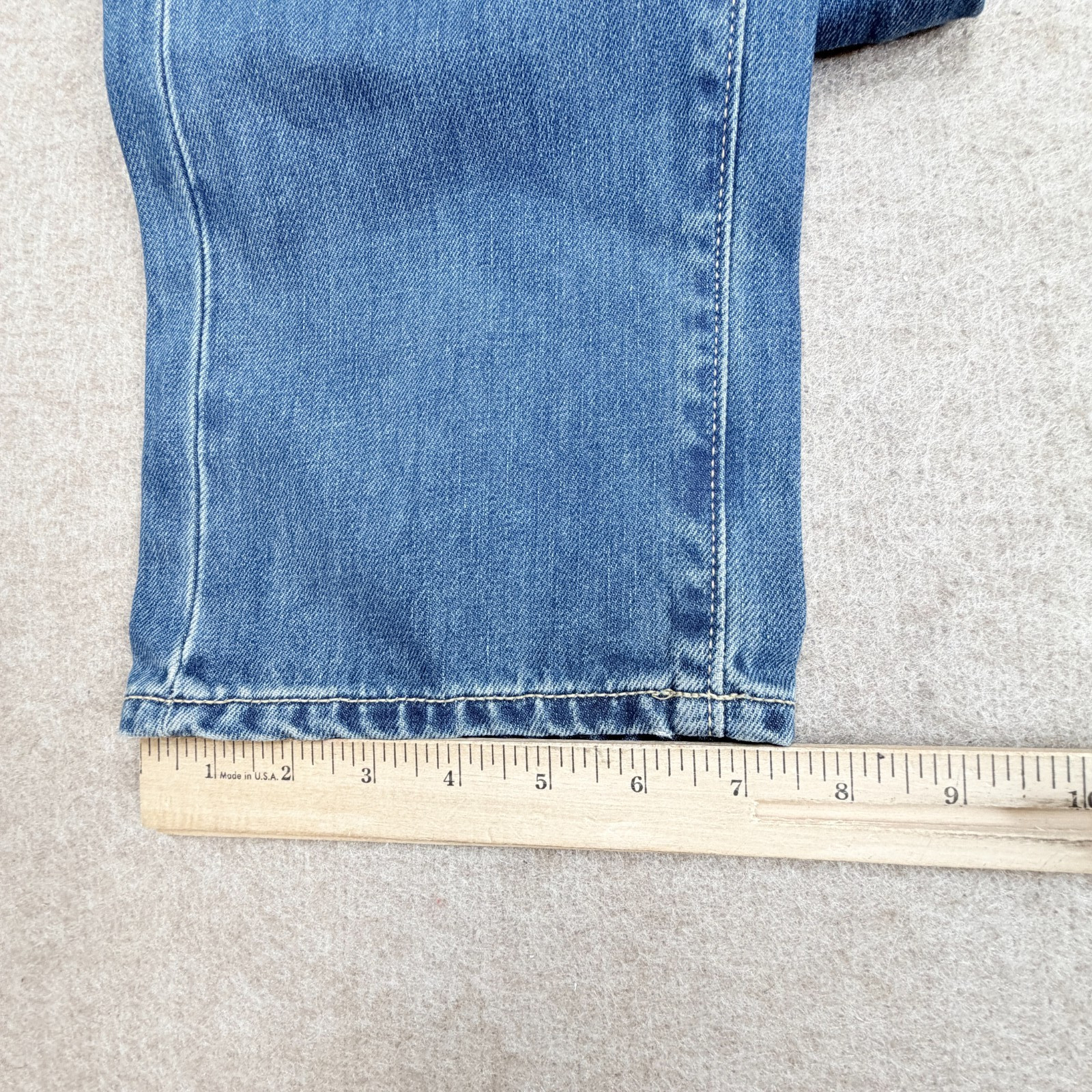 Edun Mens Jeans 34 x 29 Blue Button Fly Straight Waist Drawstring