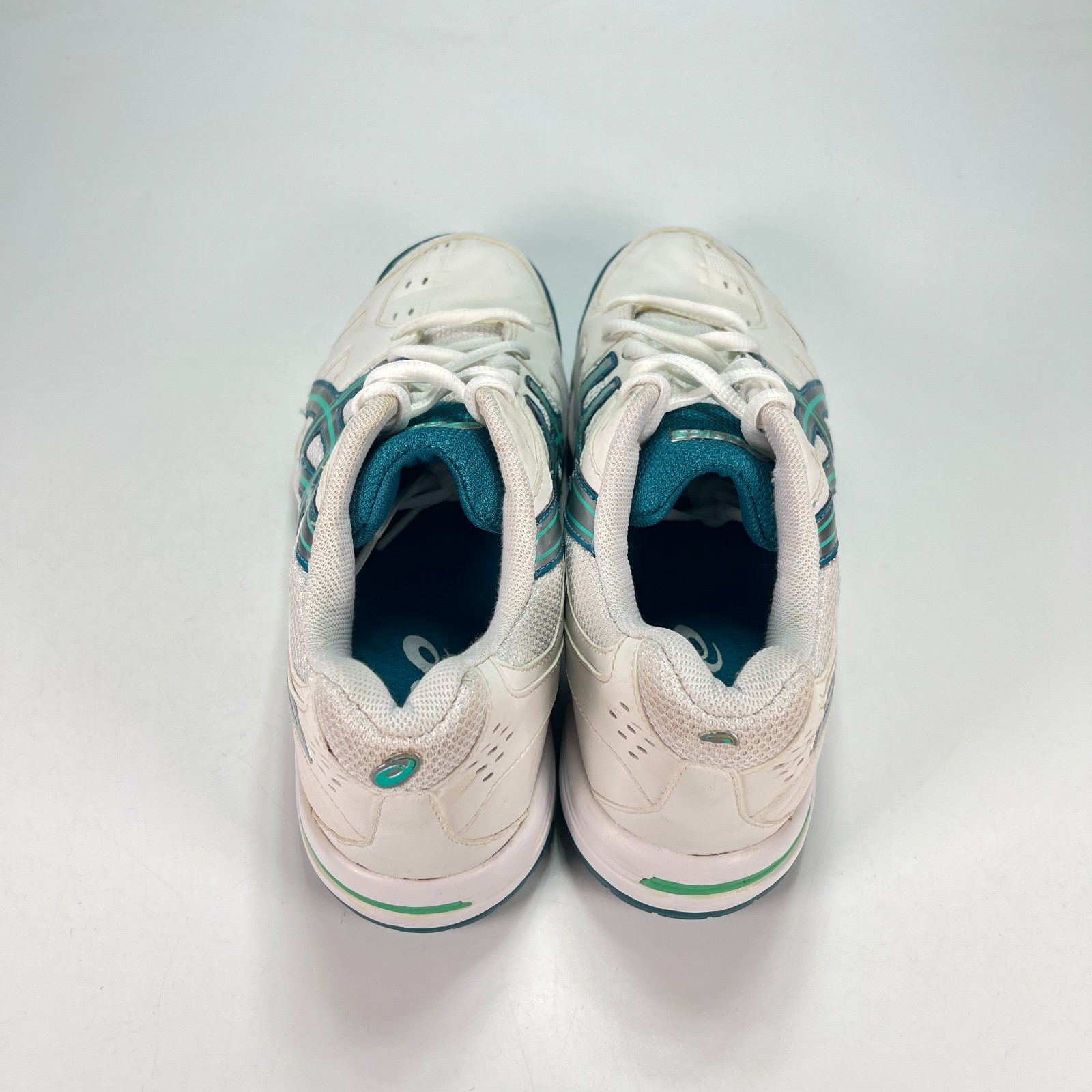 ASICS GEL-GAME White Teal Silver Athletic Lace Tennis Shoes E356Y Women’s Size 8